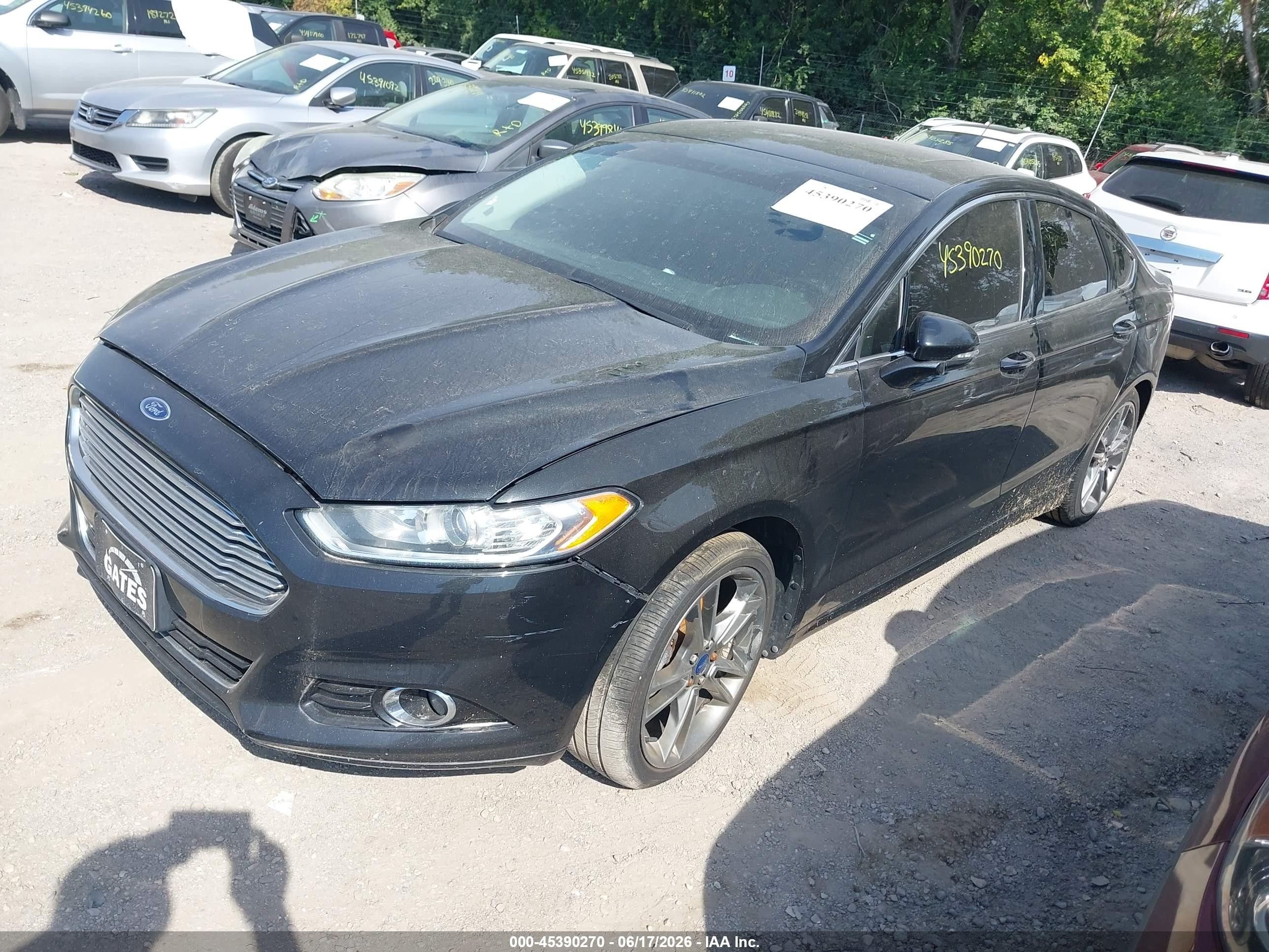 2014 Ford Fusion Titanium Black vin: 3FA6P0K91ER217992