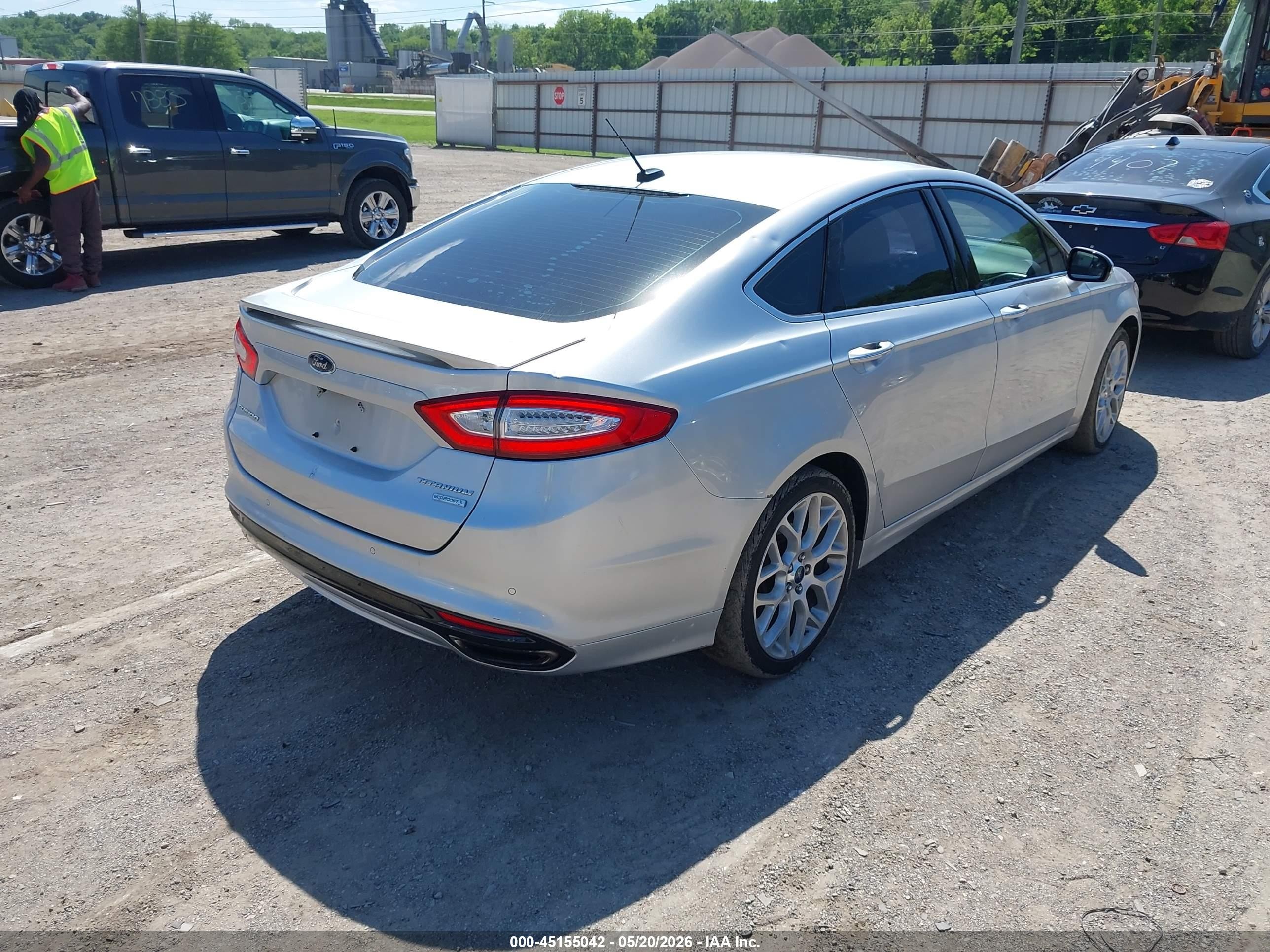 2014 Ford Fusion Titanium Silver vin: 3FA6P0K91ER283572