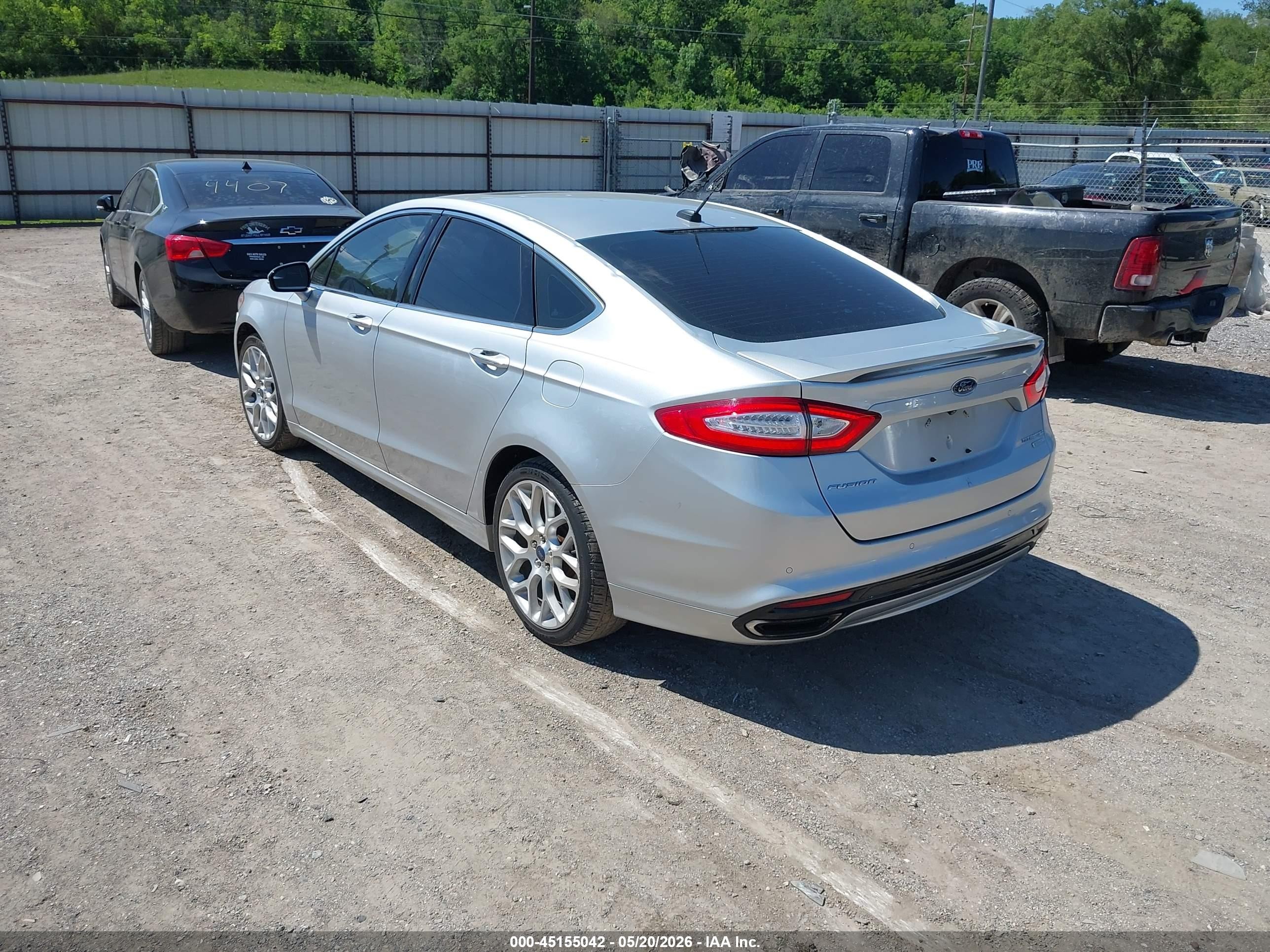 2014 Ford Fusion Titanium Silver vin: 3FA6P0K91ER283572