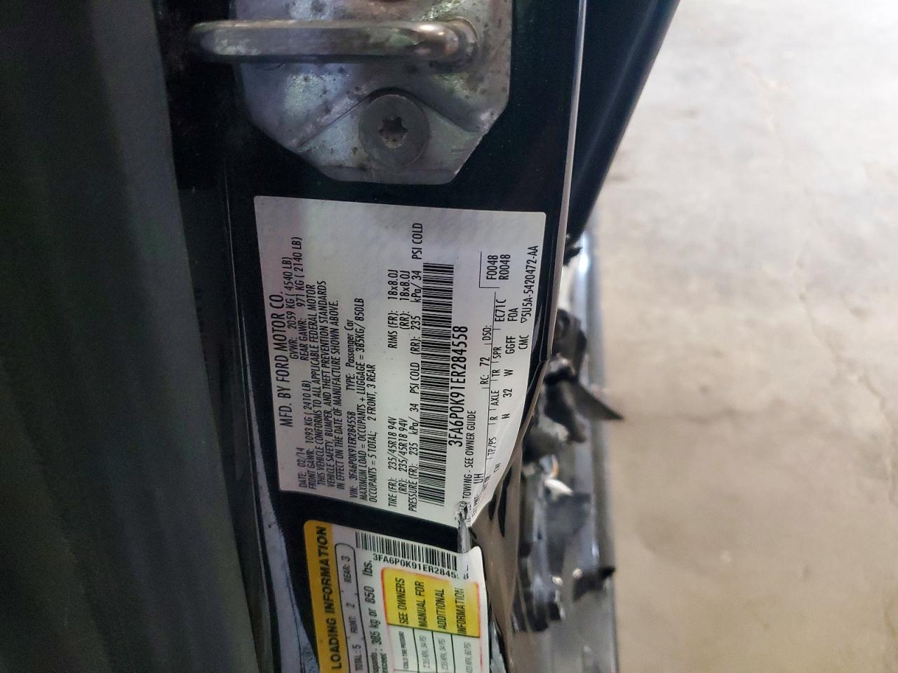 2014 Ford Fusion Titanium Black vin: 3FA6P0K91ER284558