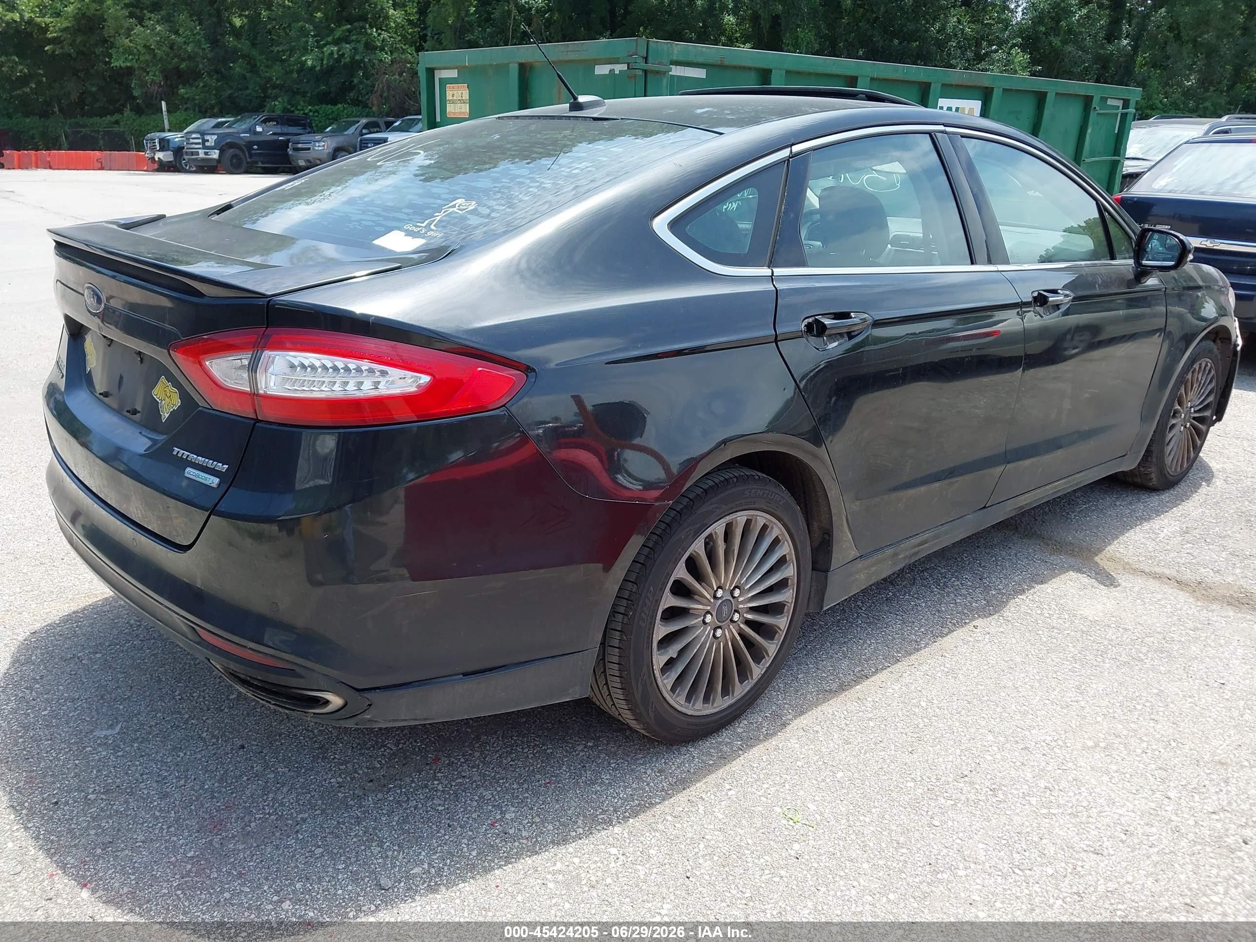 2014 Ford Fusion Titanium Черный vin: 3FA6P0K91ER308521