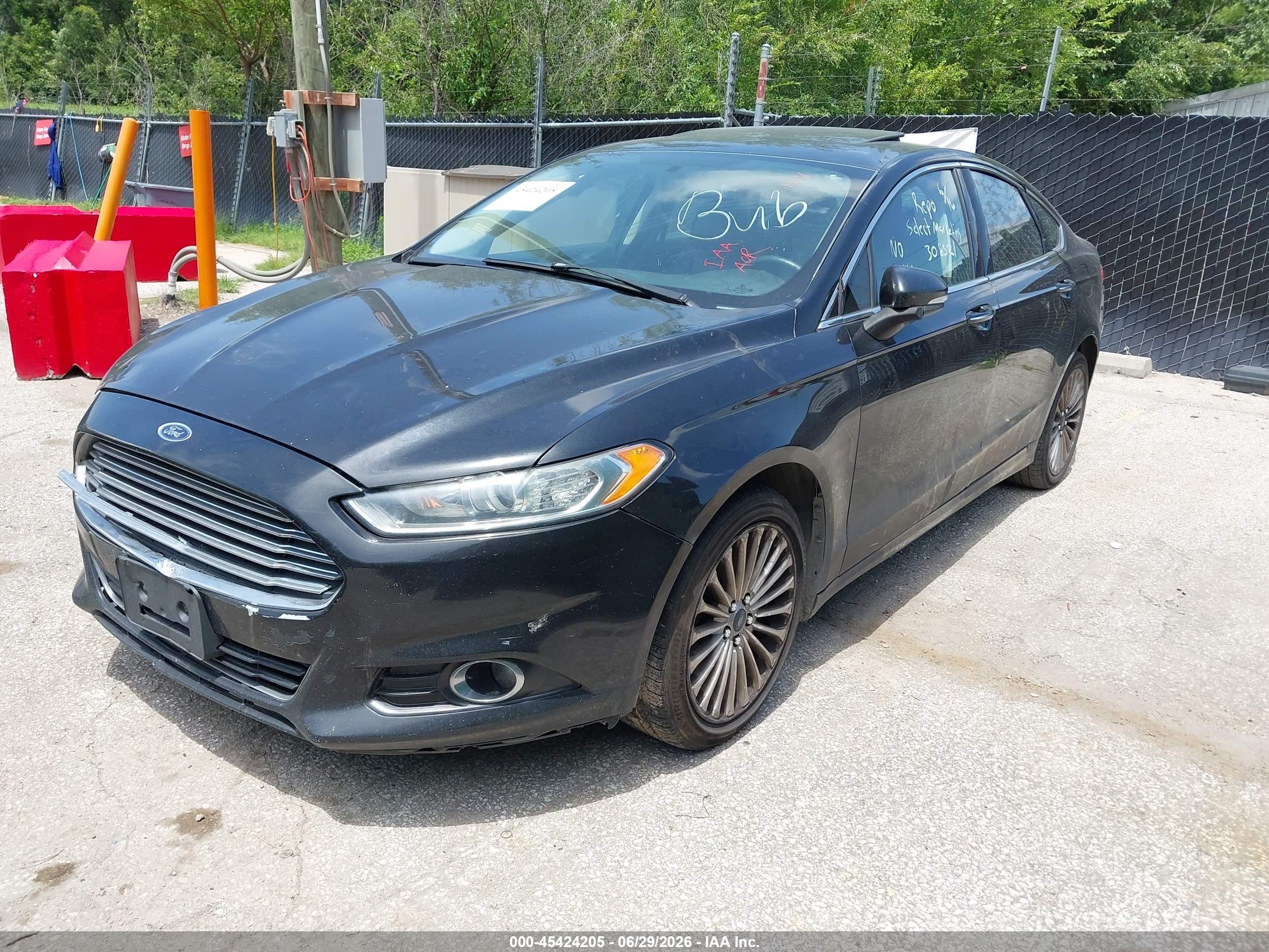 2014 Ford Fusion Titanium Черный vin: 3FA6P0K91ER308521