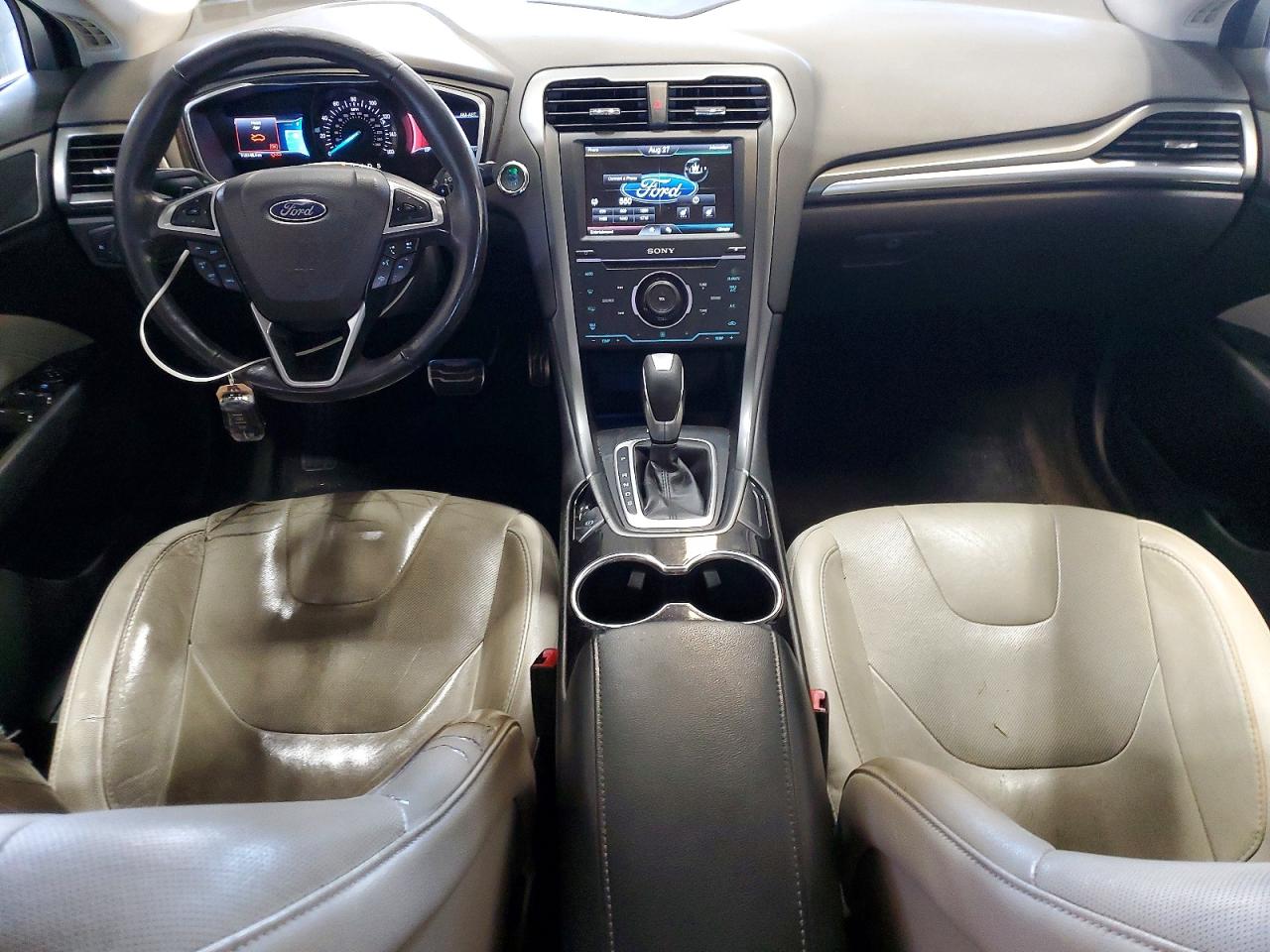 2014 Ford Fusion Titanium White vin: 3FA6P0K91ER358710