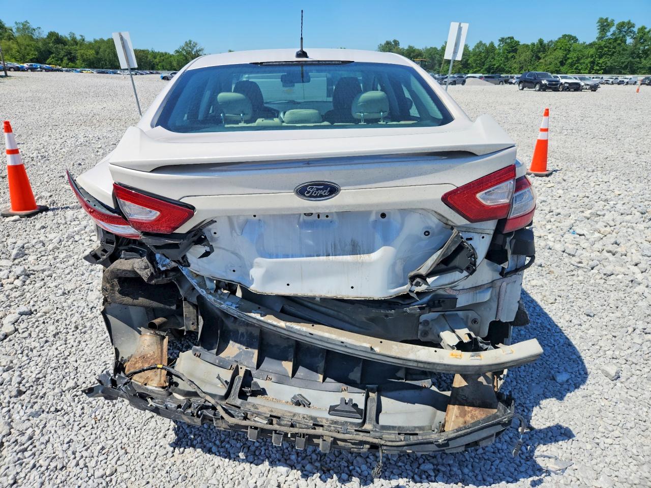 2015 Ford Fusion Titanium White vin: 3FA6P0K91FR101242