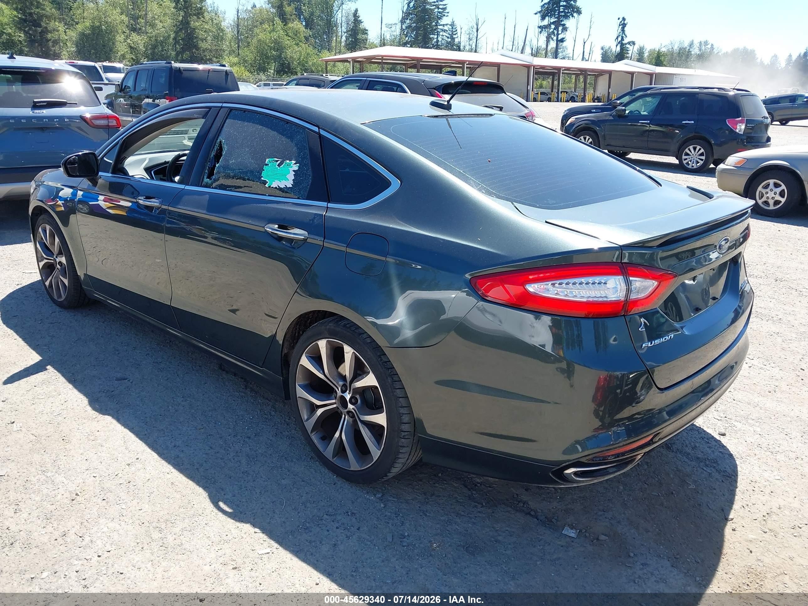 2015 Ford Fusion Titanium Черный vin: 3FA6P0K91FR160856