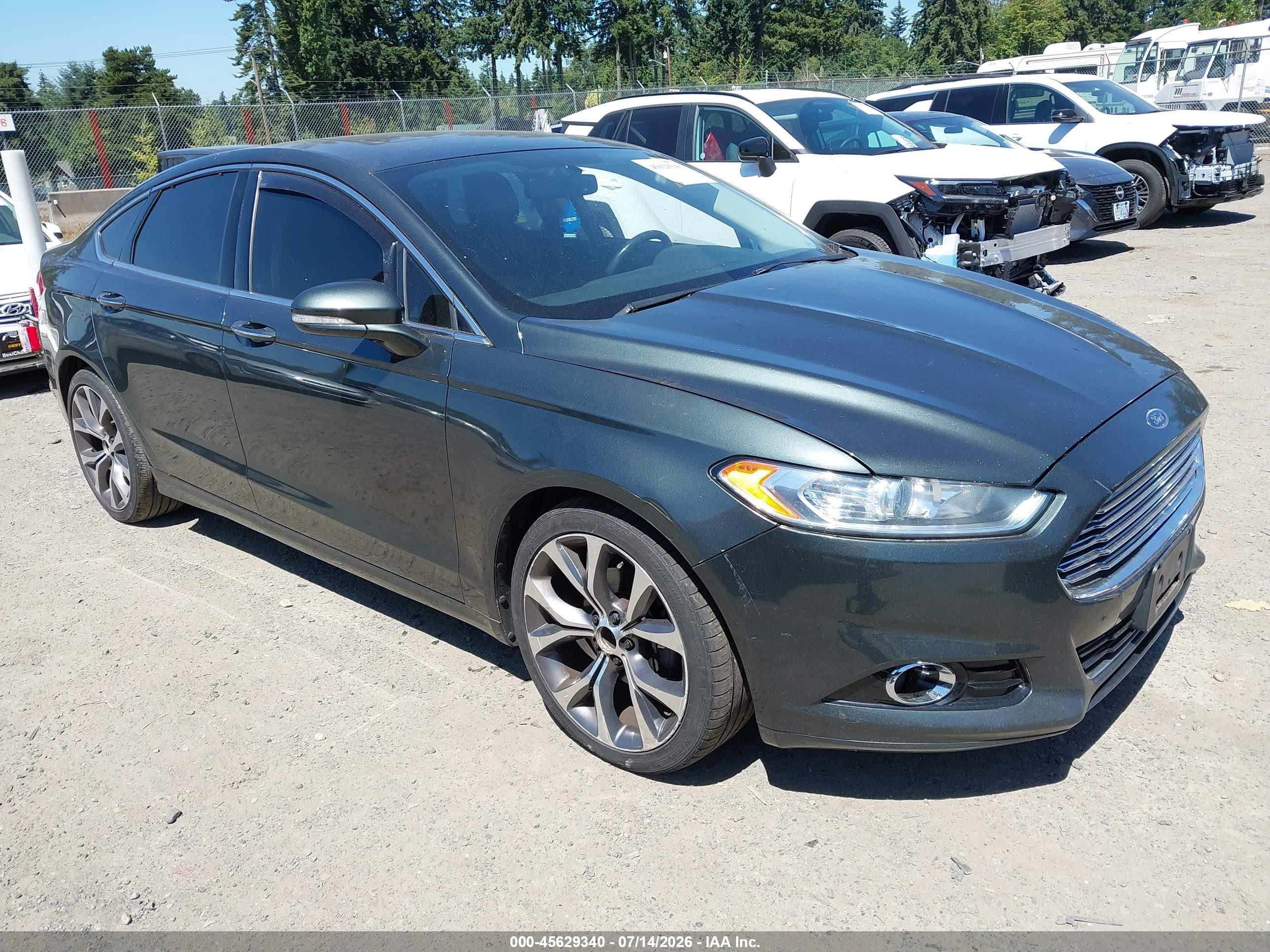 2015 Ford Fusion Titanium Черный vin: 3FA6P0K91FR160856