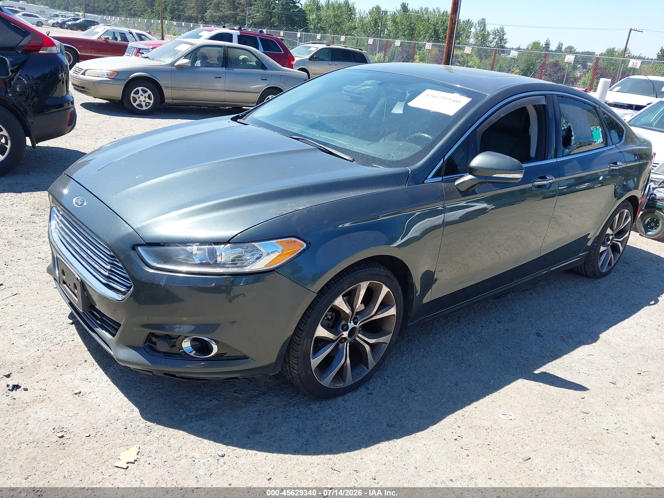 2015 Ford Fusion Titanium Черный vin: 3FA6P0K91FR160856