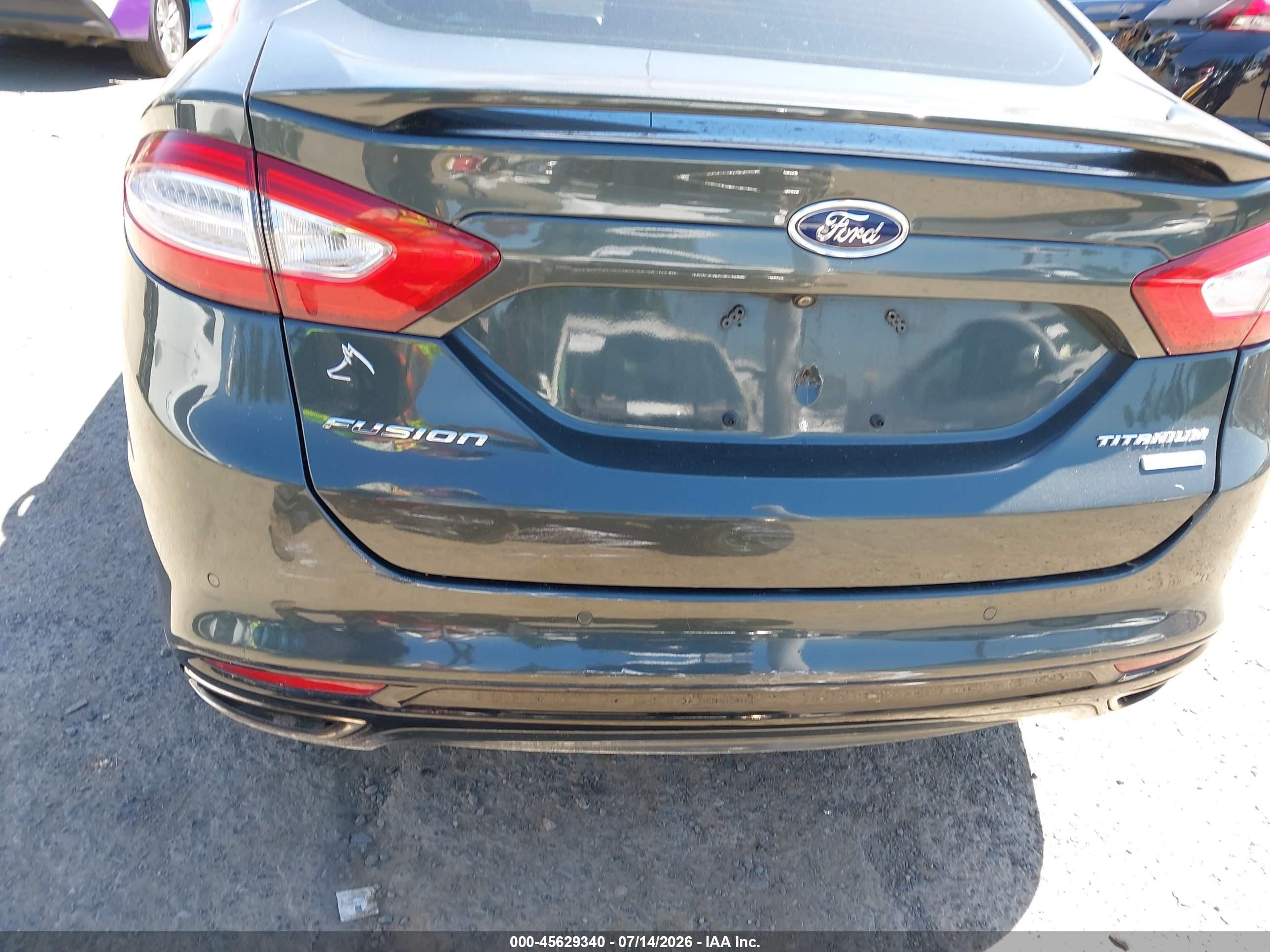 2015 Ford Fusion Titanium Черный vin: 3FA6P0K91FR160856