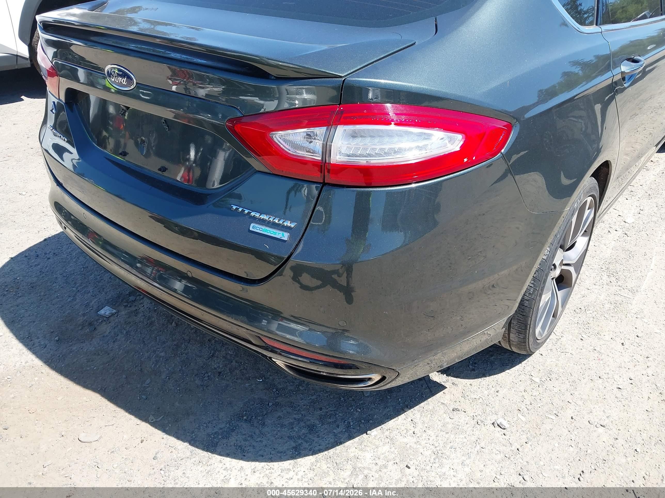 2015 Ford Fusion Titanium Черный vin: 3FA6P0K91FR160856