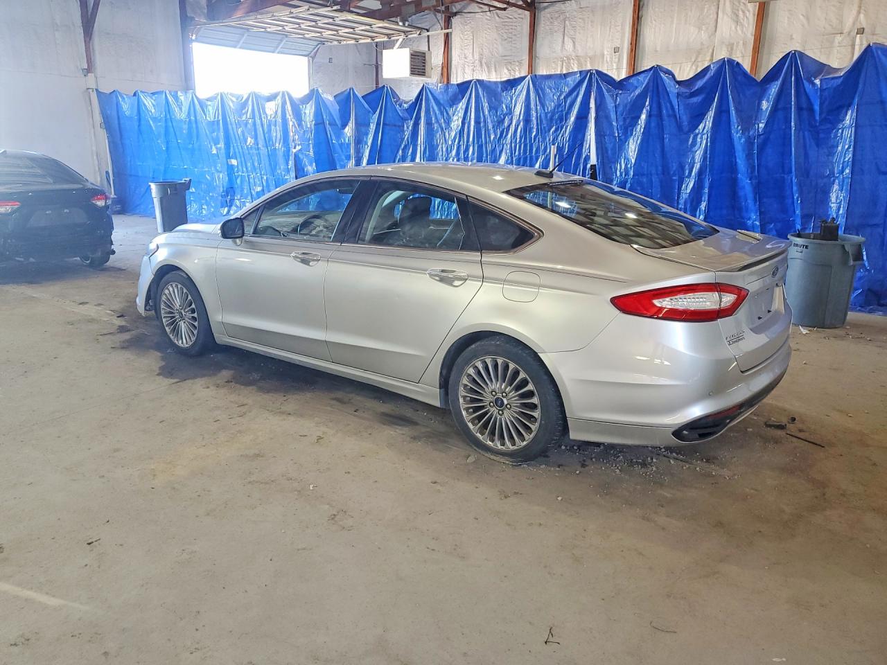 2015 Ford Fusion Titanium Silver vin: 3FA6P0K91FR173218