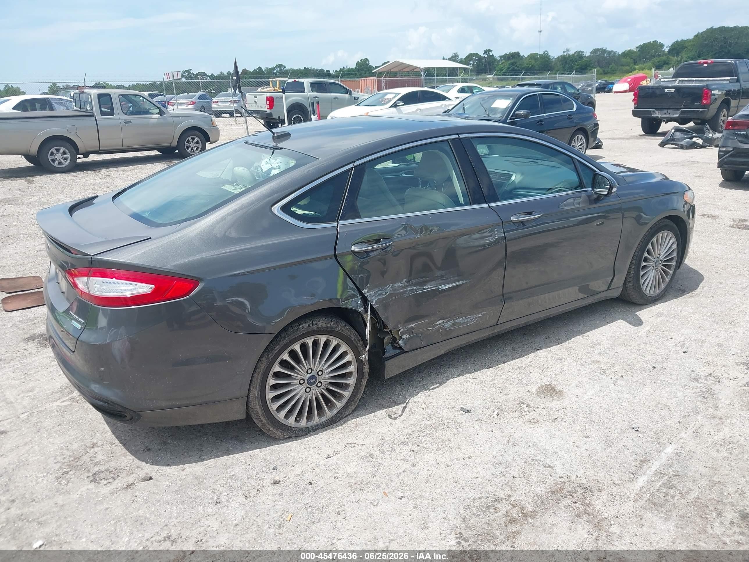 2015 Ford Fusion Titanium Gray vin: 3FA6P0K91FR227486