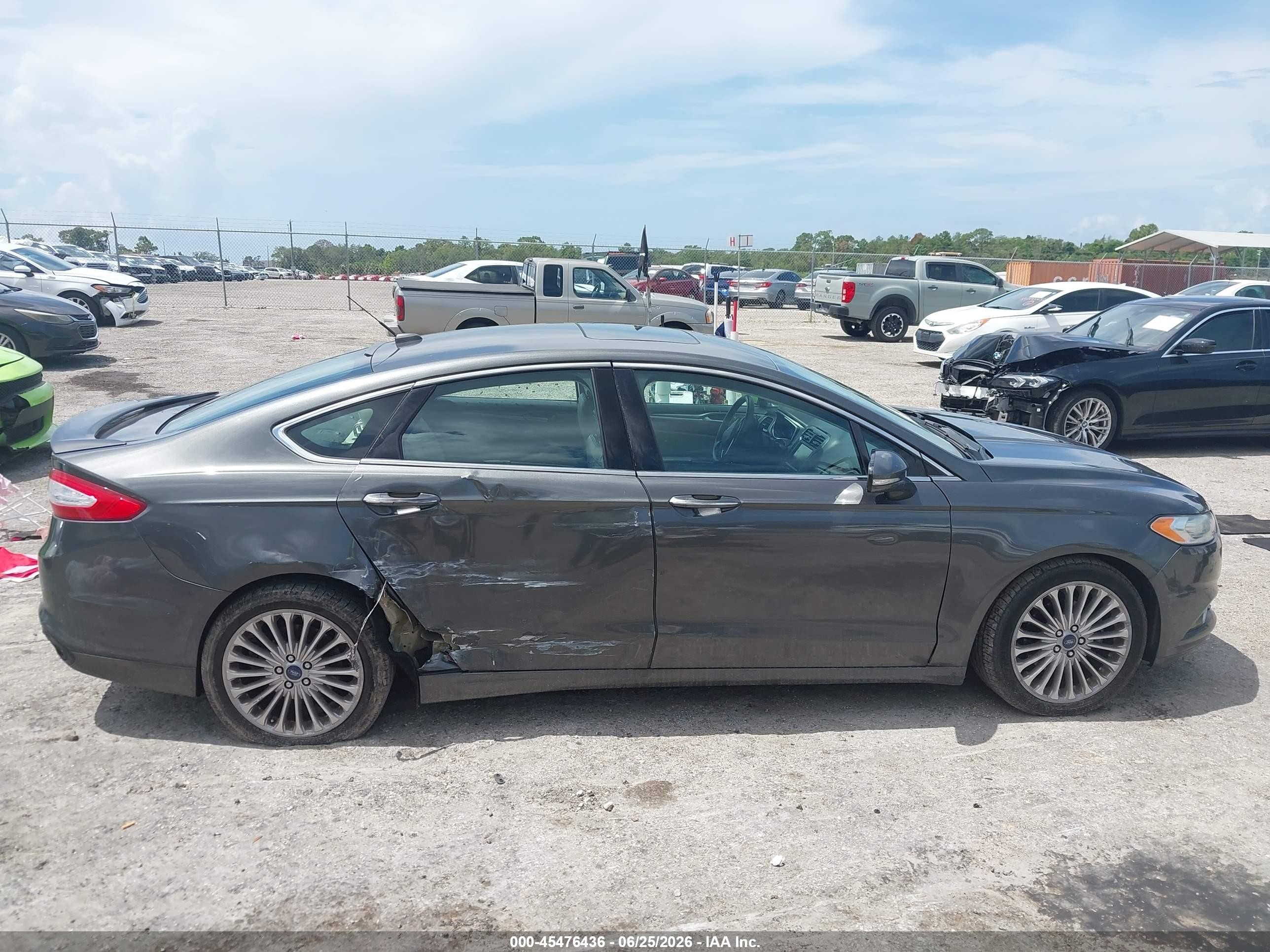 2015 Ford Fusion Titanium Gray vin: 3FA6P0K91FR227486
