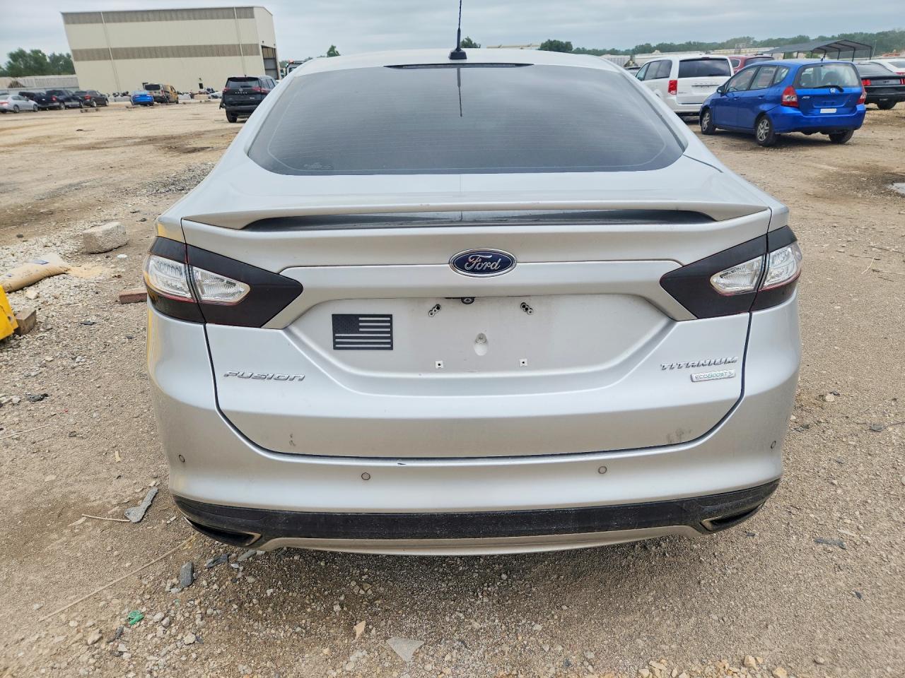 2015 Ford Fusion Titanium Silver vin: 3FA6P0K91FR258446