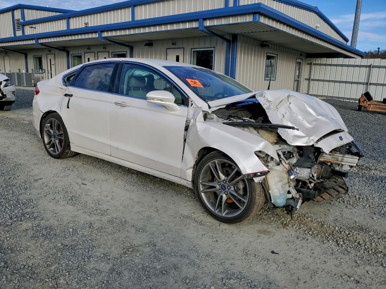 2015 Ford Fusion Titanium White vin: 3FA6P0K91FR273741