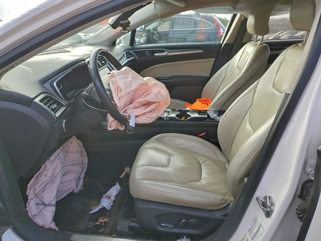 2015 Ford Fusion Titanium White vin: 3FA6P0K91FR273741