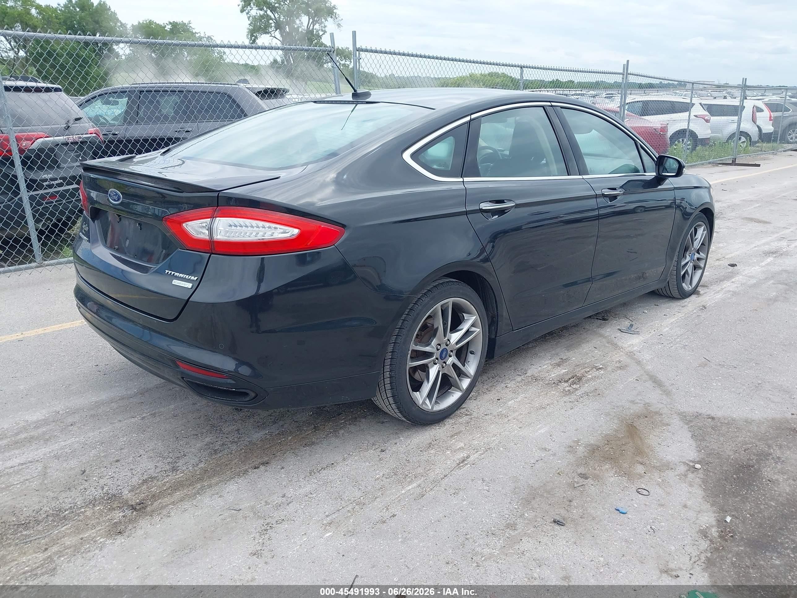2013 Ford Fusion Titanium Black vin: 3FA6P0K92DR168722