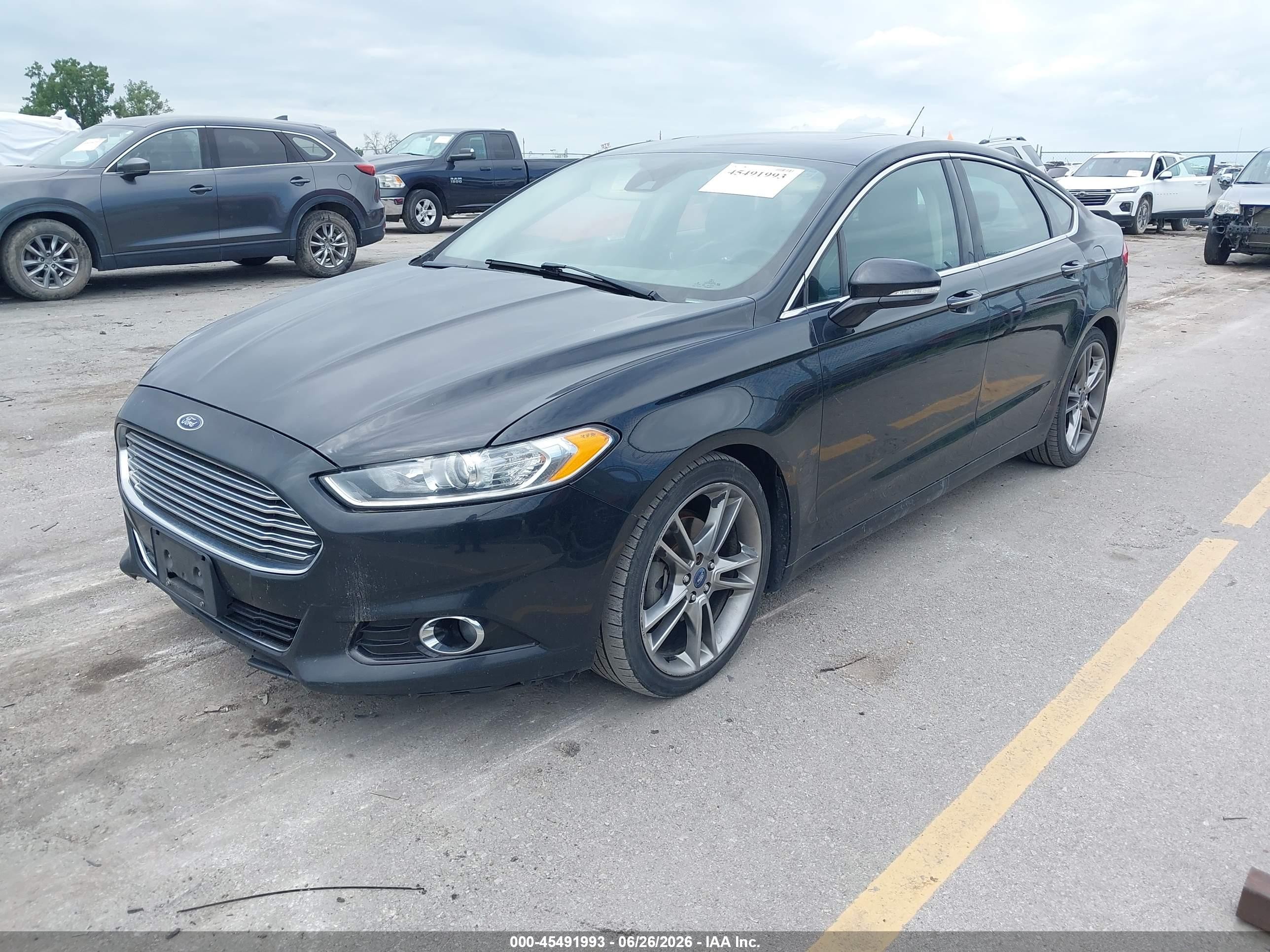 2013 Ford Fusion Titanium Black vin: 3FA6P0K92DR168722