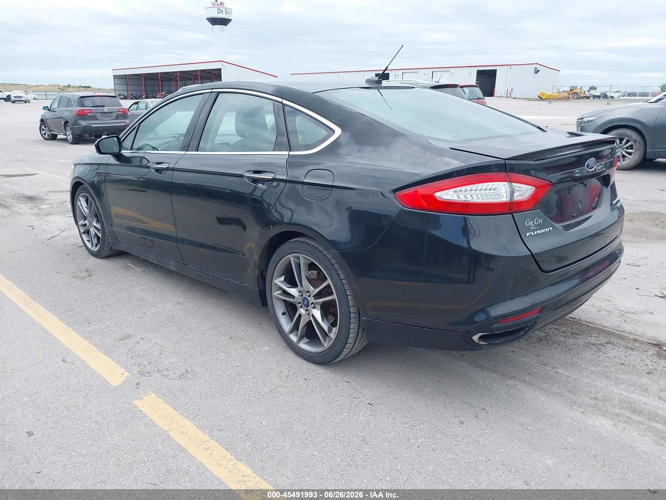 2013 Ford Fusion Titanium Black vin: 3FA6P0K92DR168722