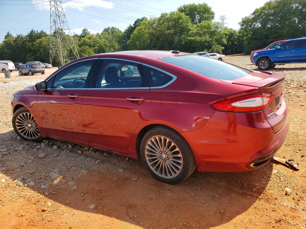 2013 Ford Fusion Titanium Красный vin: 3FA6P0K92DR188422