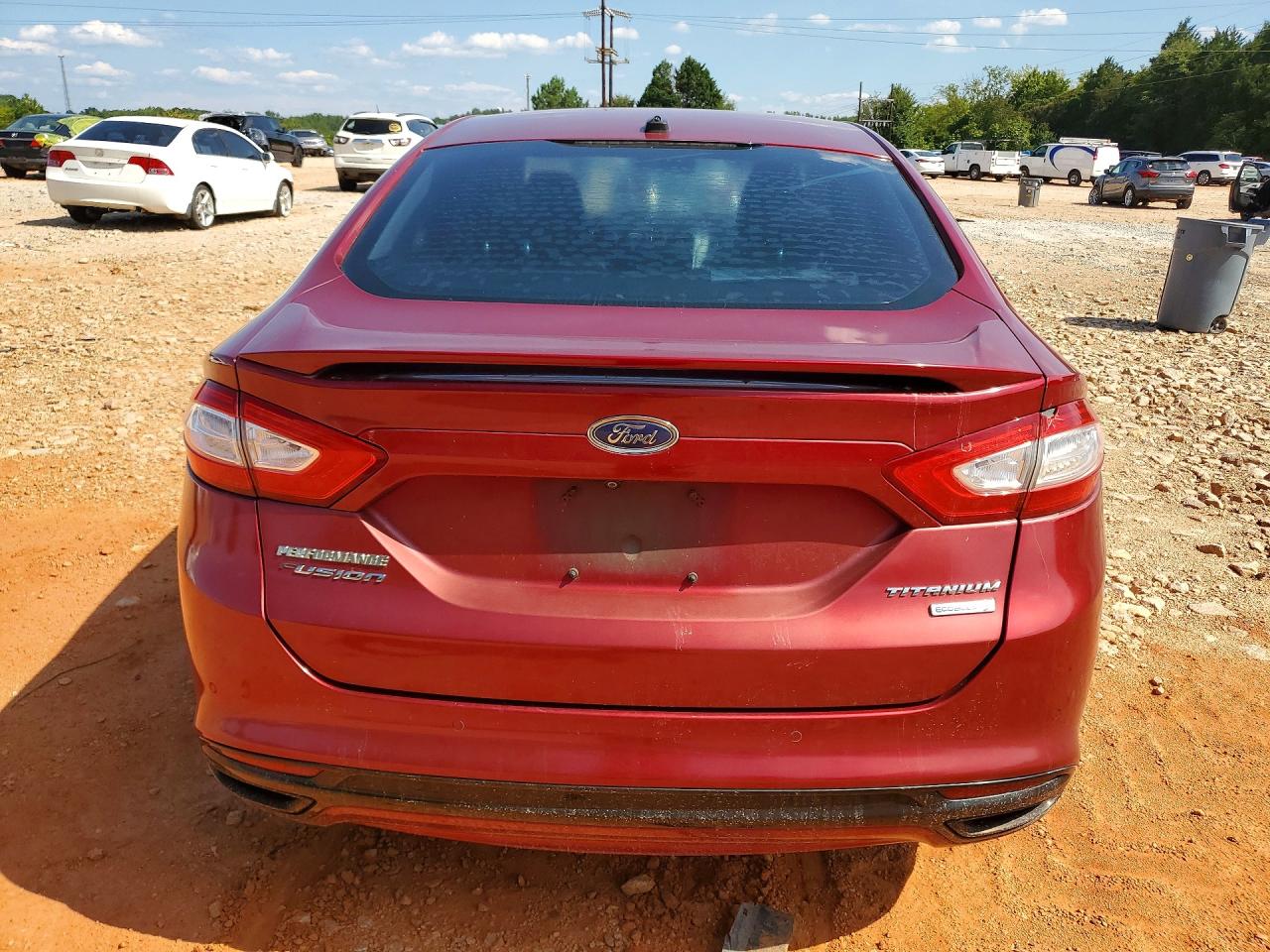 2013 Ford Fusion Titanium Красный vin: 3FA6P0K92DR188422