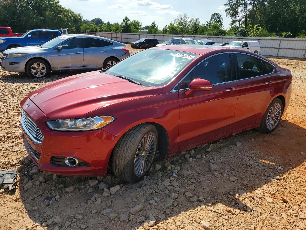 2013 Ford Fusion Titanium Red vin: 3FA6P0K92DR188422