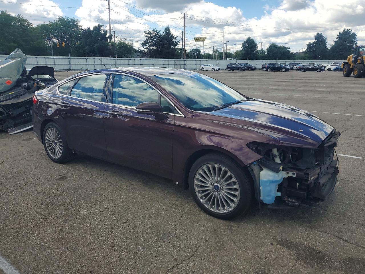 2013 Ford Fusion Titanium Maroon vin: 3FA6P0K92DR280811