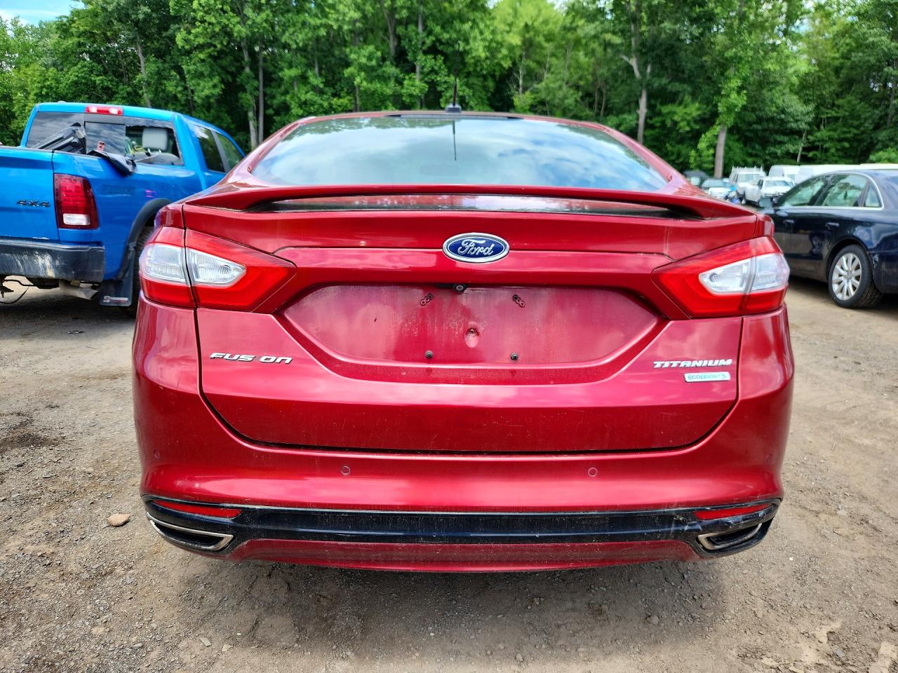 2013 Ford Fusion Titanium Red vin: 3FA6P0K92DR335094
