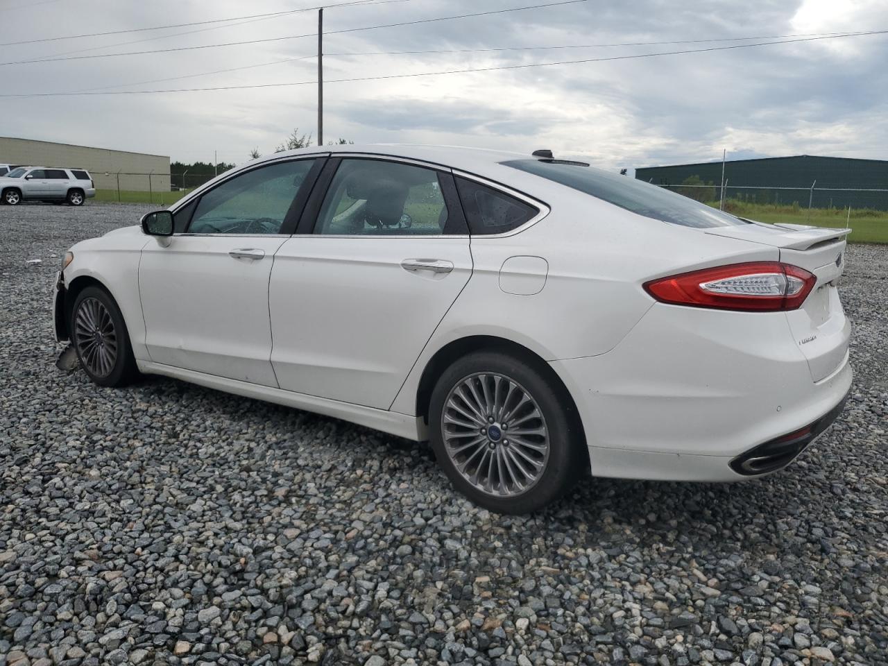 2014 Ford Fusion Titanium White vin: 3FA6P0K92ER118775