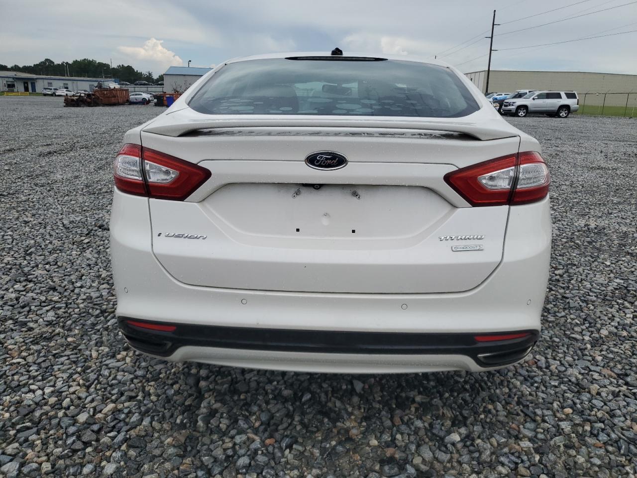 2014 Ford Fusion Titanium White vin: 3FA6P0K92ER118775
