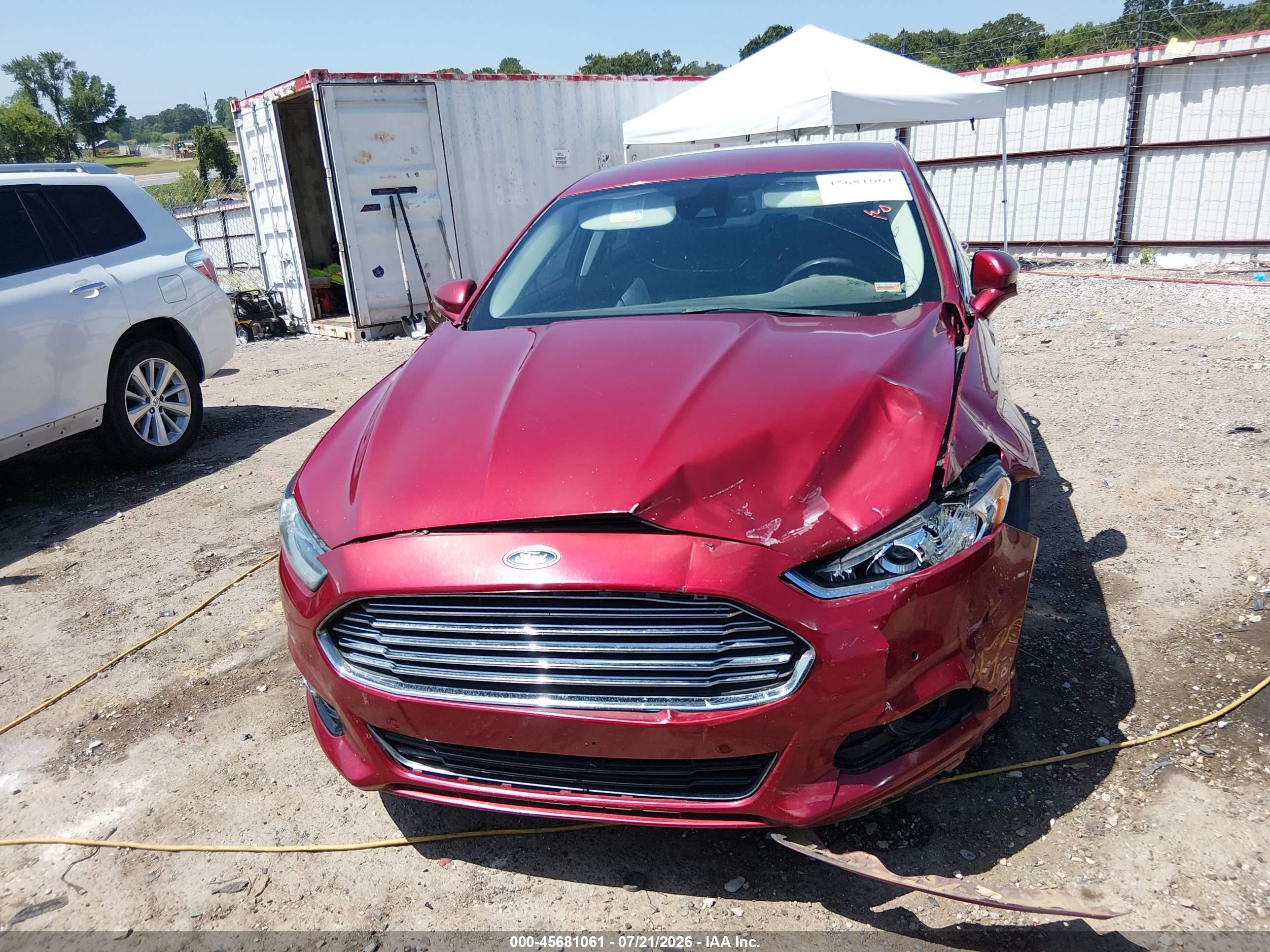 2014 Ford Fusion Titanium Красный vin: 3FA6P0K92ER170357