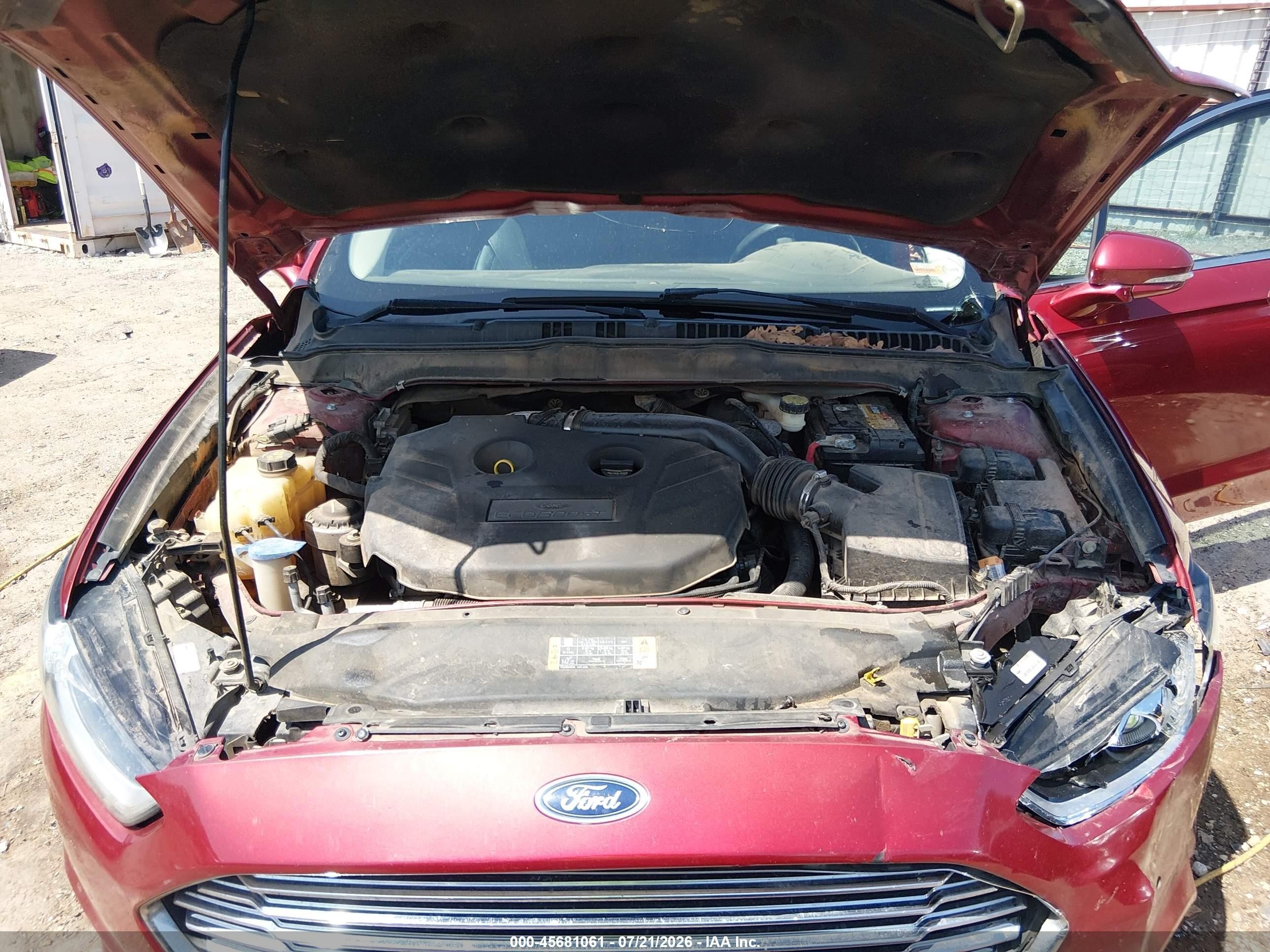 2014 Ford Fusion Titanium Красный vin: 3FA6P0K92ER170357