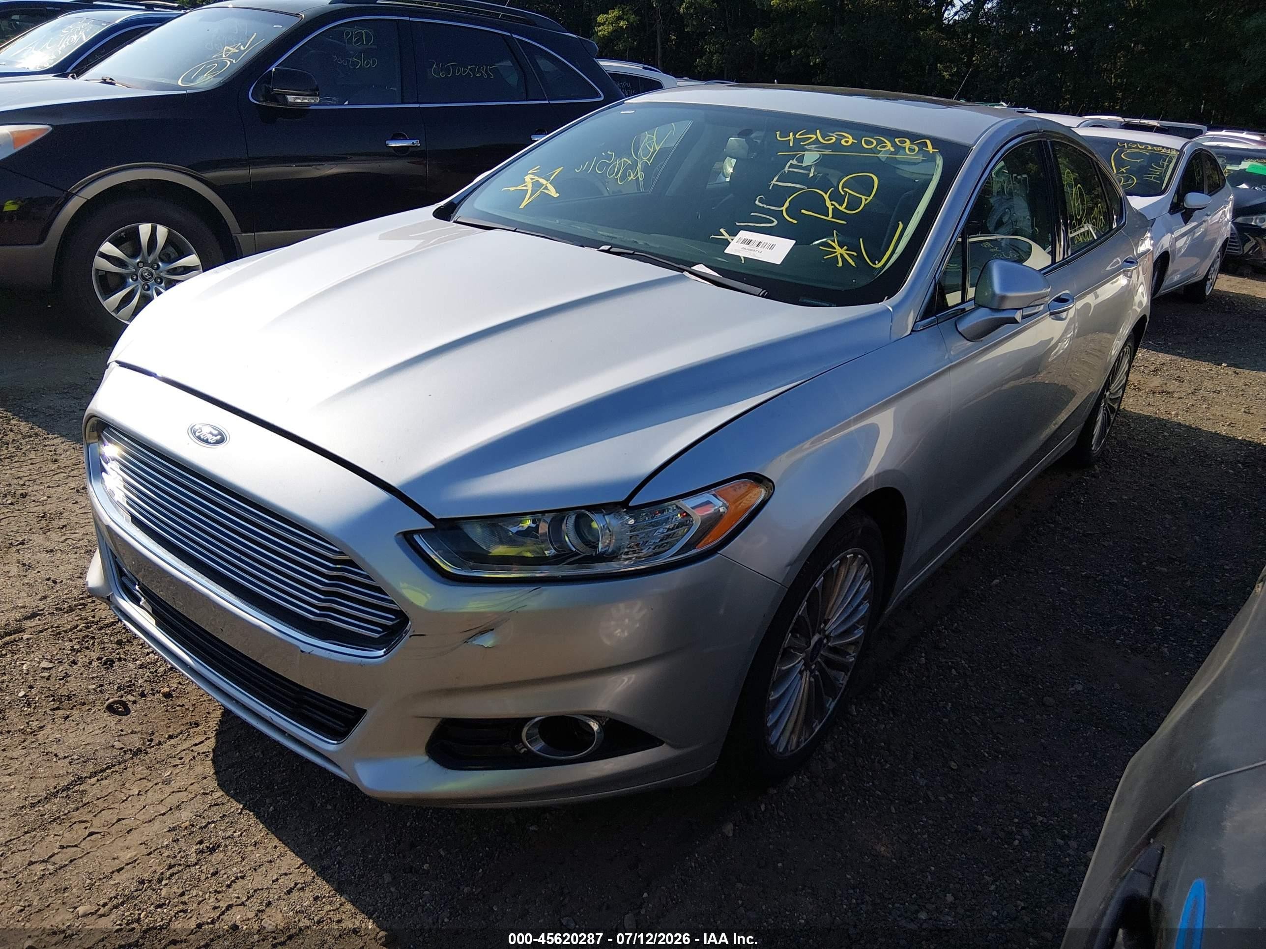 2014 Ford Fusion Titanium Gray vin: 3FA6P0K92ER258258