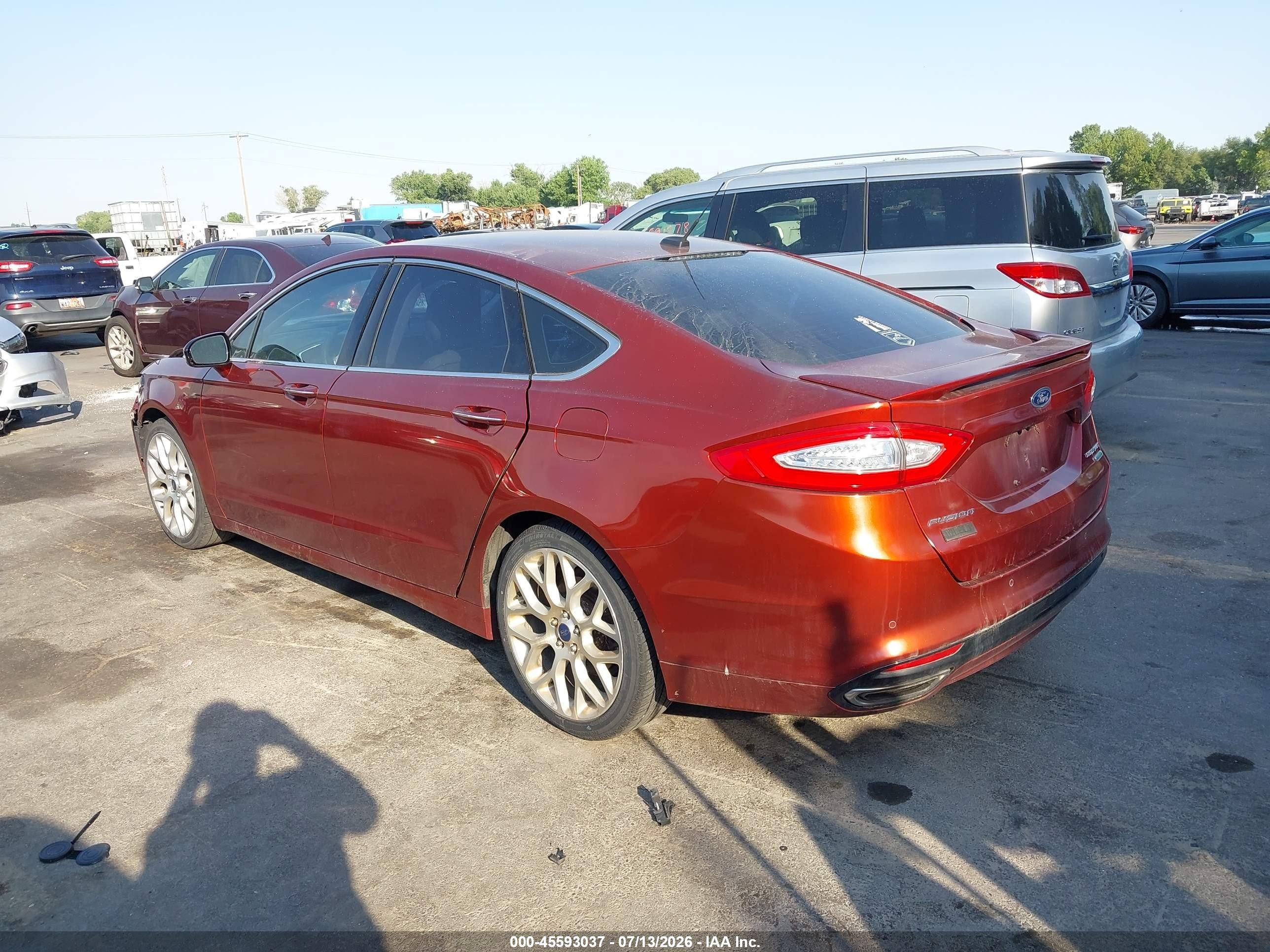 2014 Ford Fusion Titanium Orange vin: 3FA6P0K92ER378240