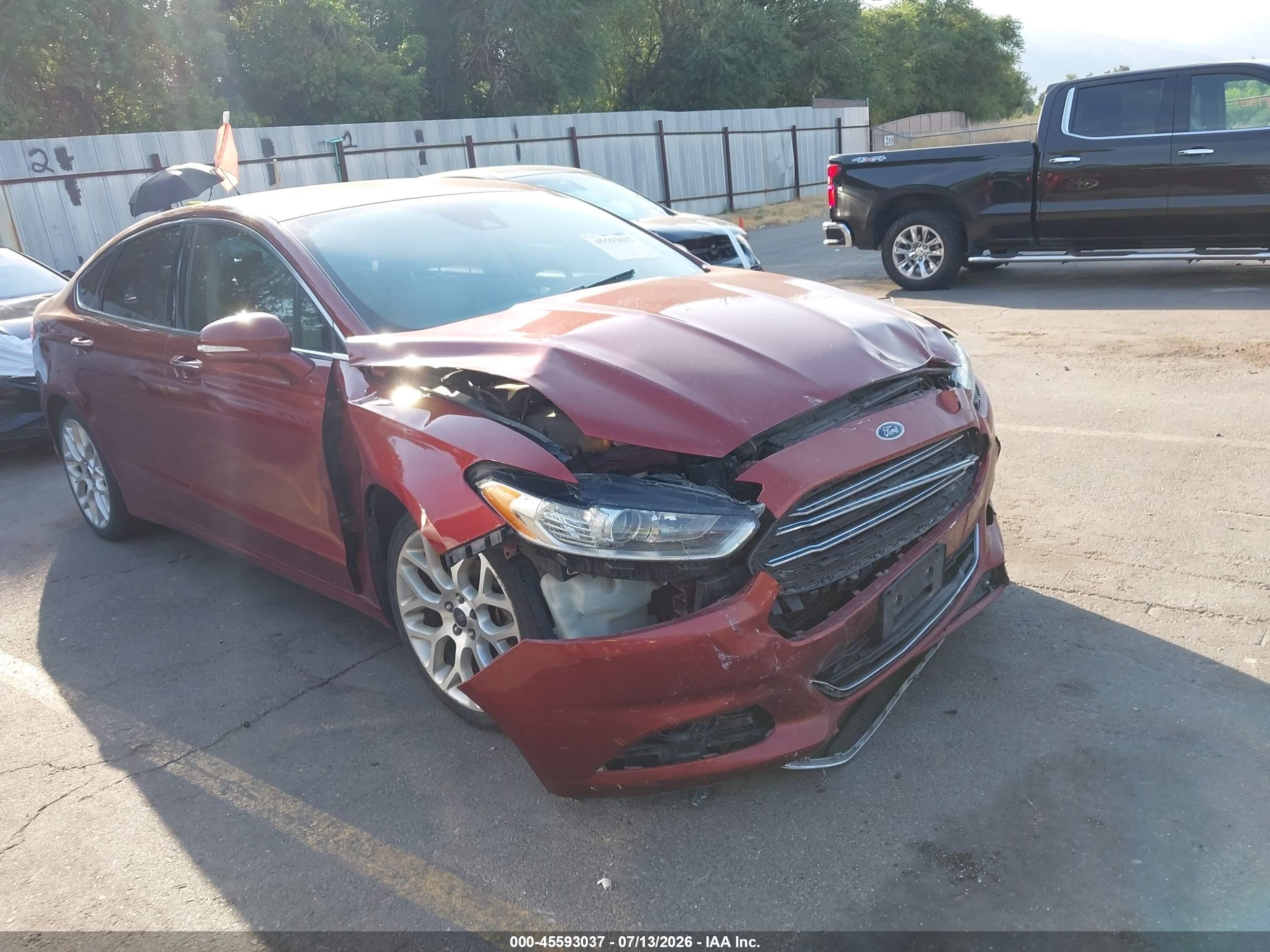 2014 Ford Fusion Titanium Orange vin: 3FA6P0K92ER378240