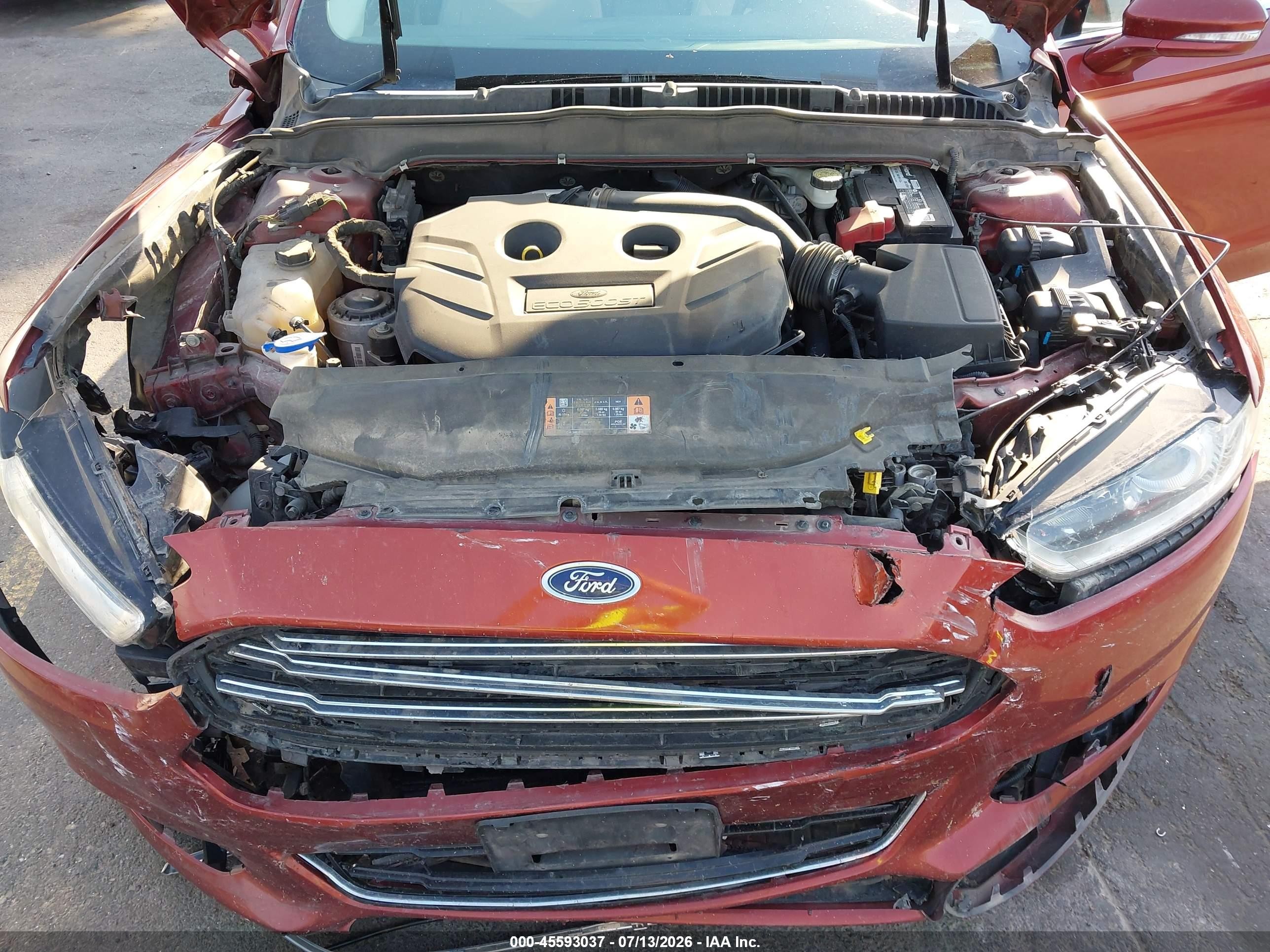 2014 Ford Fusion Titanium Orange vin: 3FA6P0K92ER378240