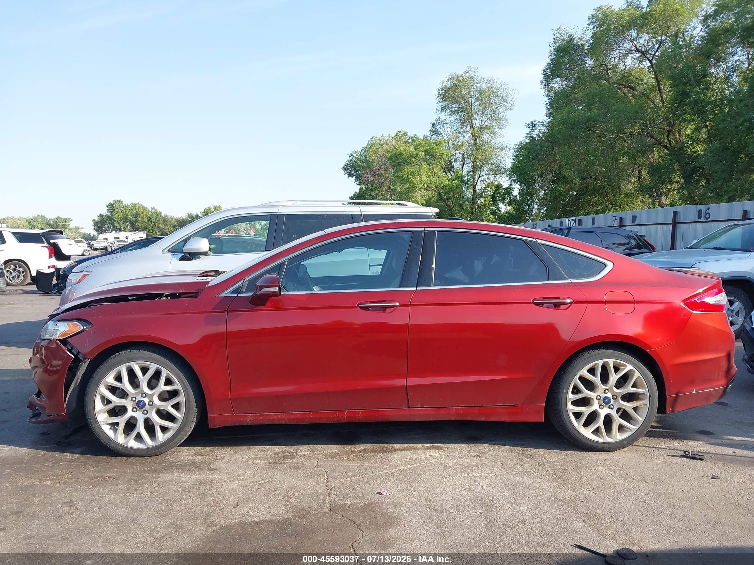 2014 Ford Fusion Titanium Orange vin: 3FA6P0K92ER378240