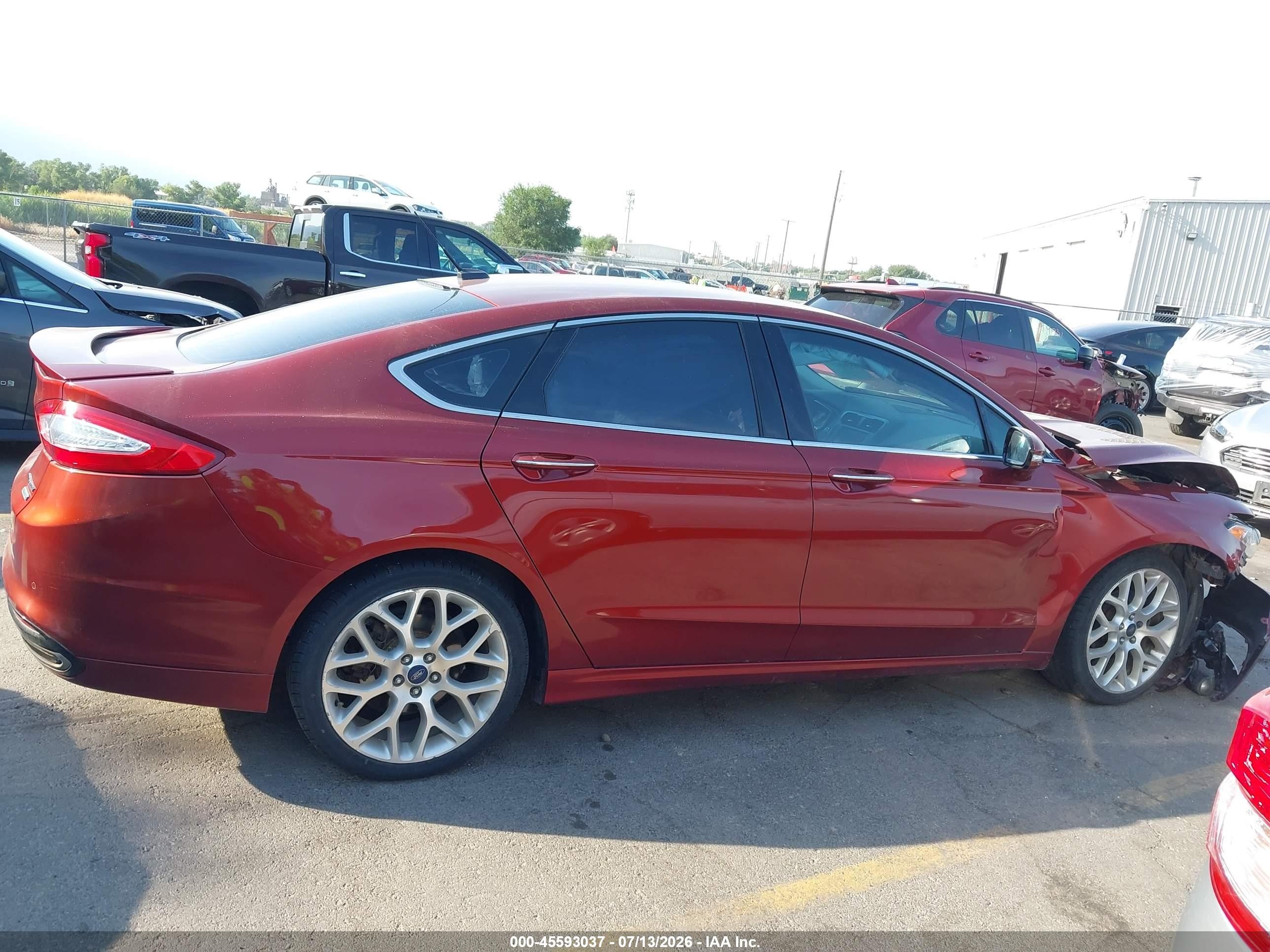 2014 Ford Fusion Titanium Orange vin: 3FA6P0K92ER378240