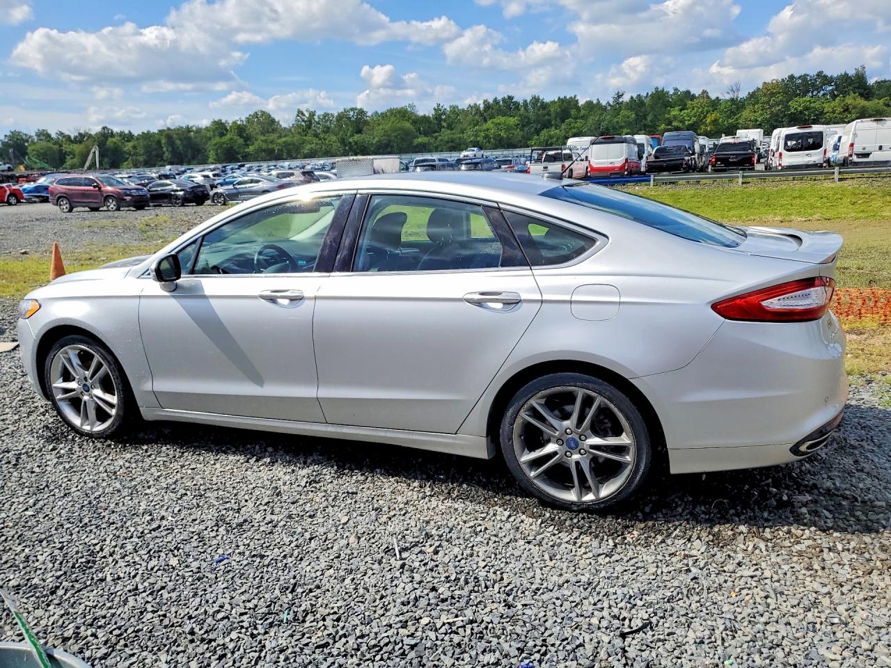 2015 Ford Fusion Titanium Silver vin: 3FA6P0K92FR141264