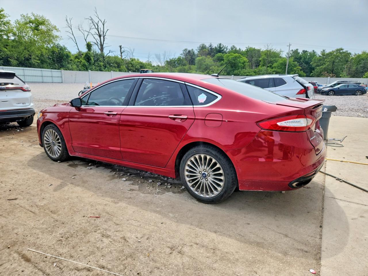 2015 Ford Fusion Titanium Красный vin: 3FA6P0K92FR150837