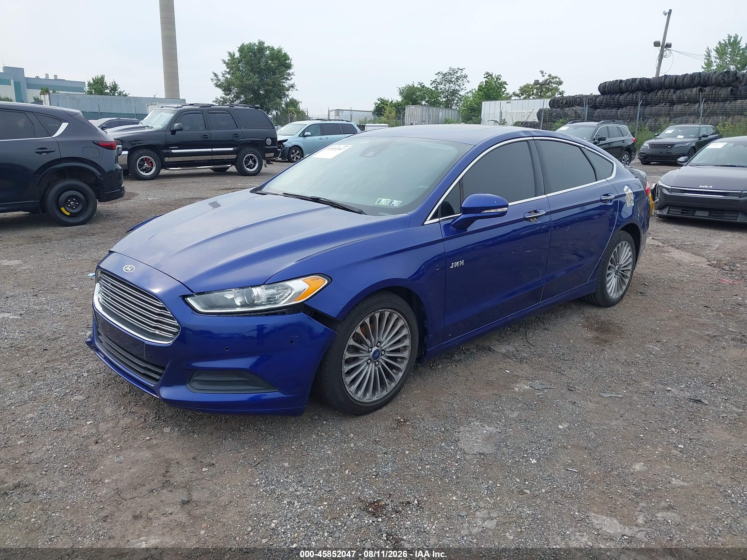2015 Ford Fusion Titanium Blue vin: 3FA6P0K92FR167556