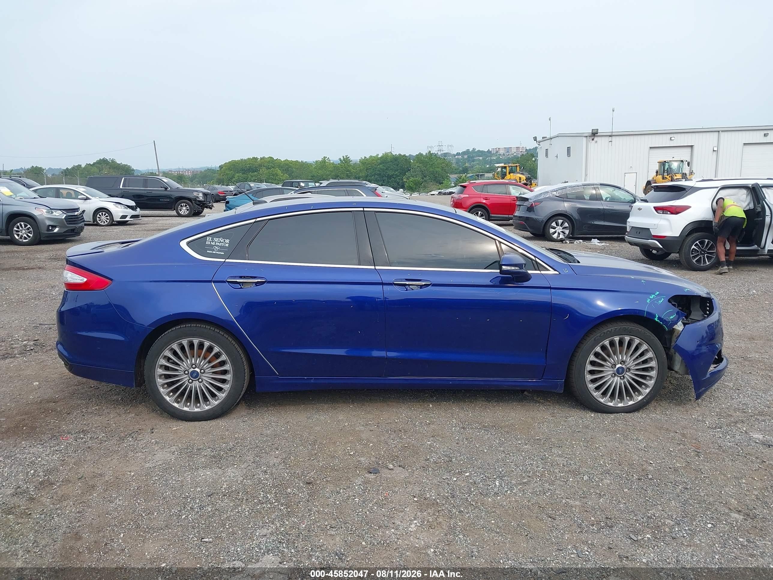 2015 Ford Fusion Titanium Blue vin: 3FA6P0K92FR167556