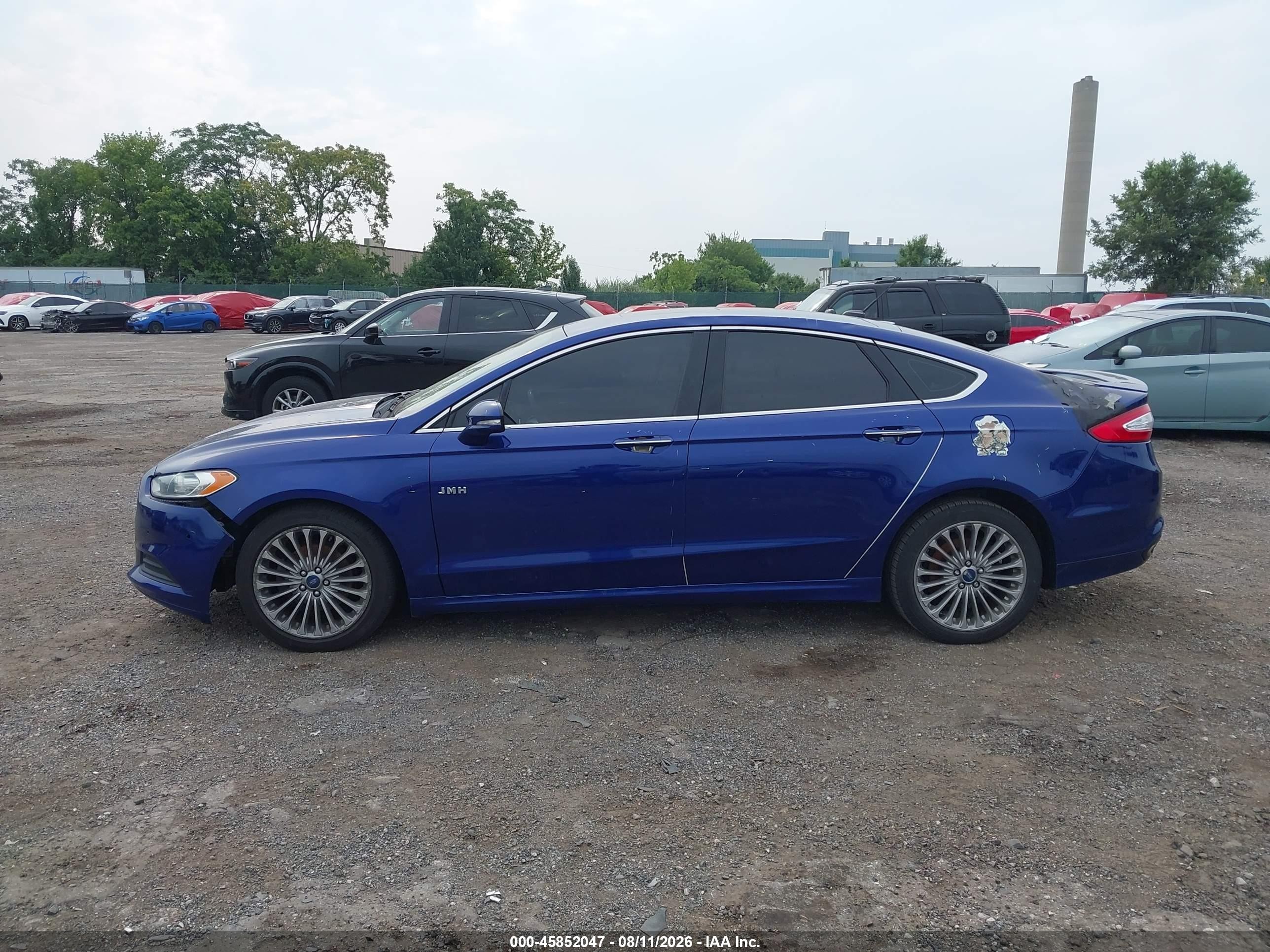 2015 Ford Fusion Titanium Blue vin: 3FA6P0K92FR167556