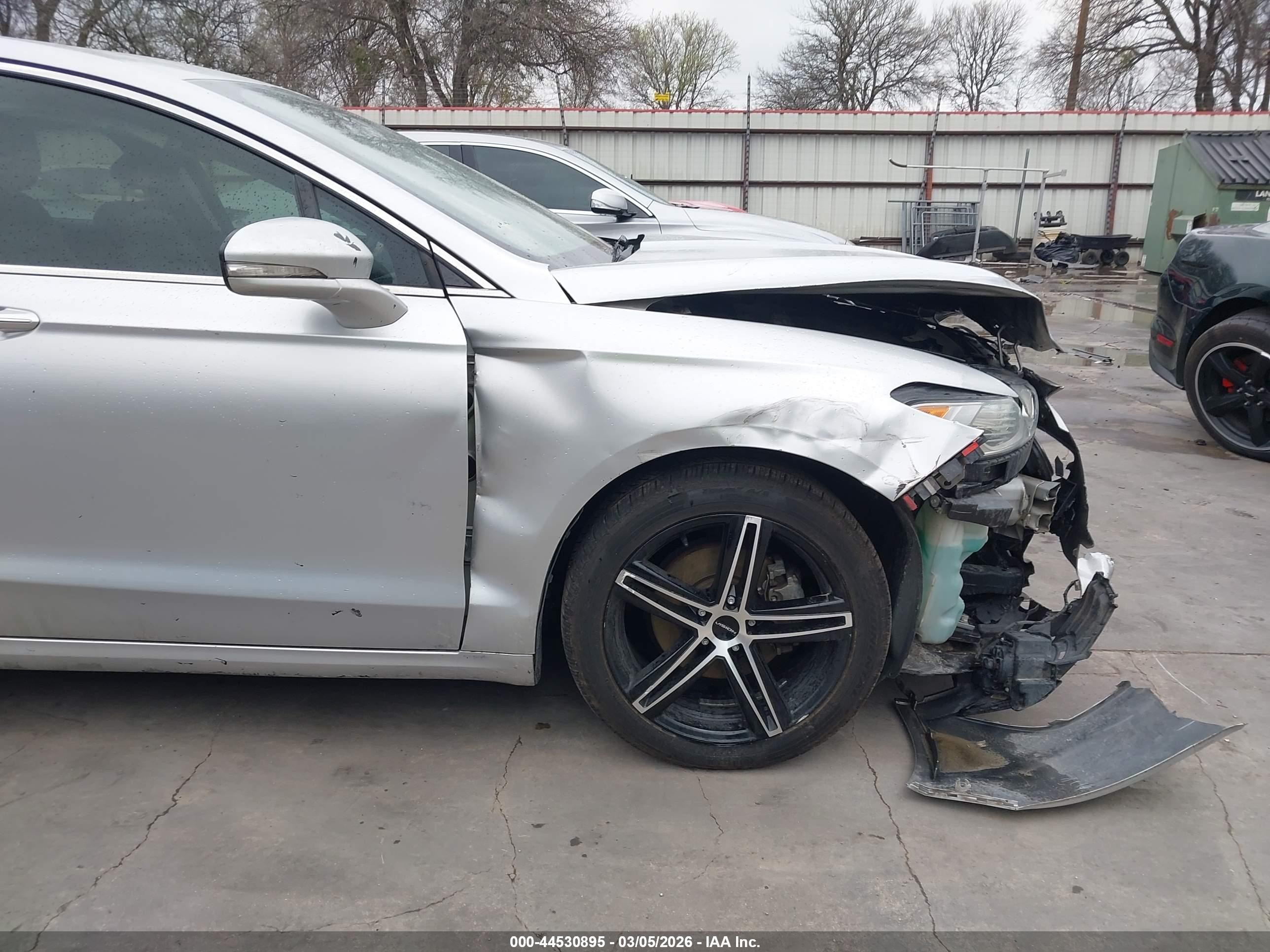 2015 Ford Fusion Titanium Серый vin: 3FA6P0K92FR199858