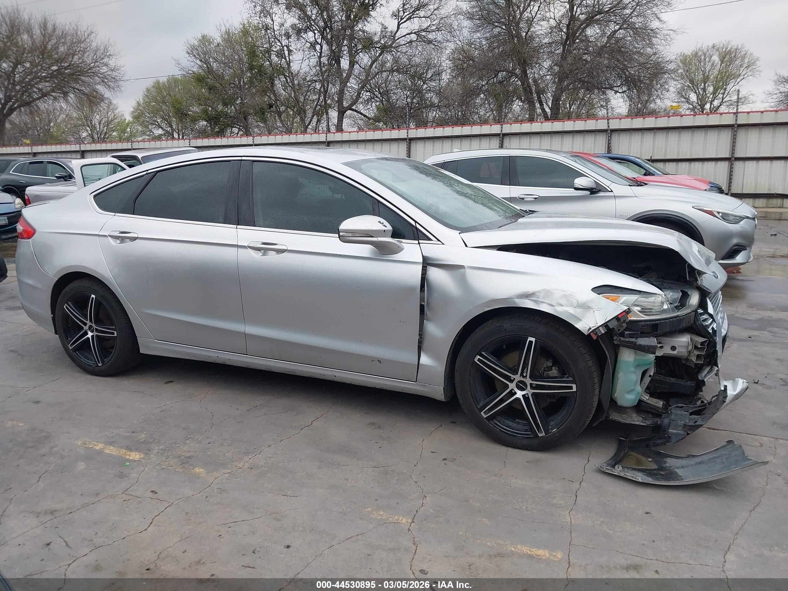 2015 Ford Fusion Titanium Серый vin: 3FA6P0K92FR199858