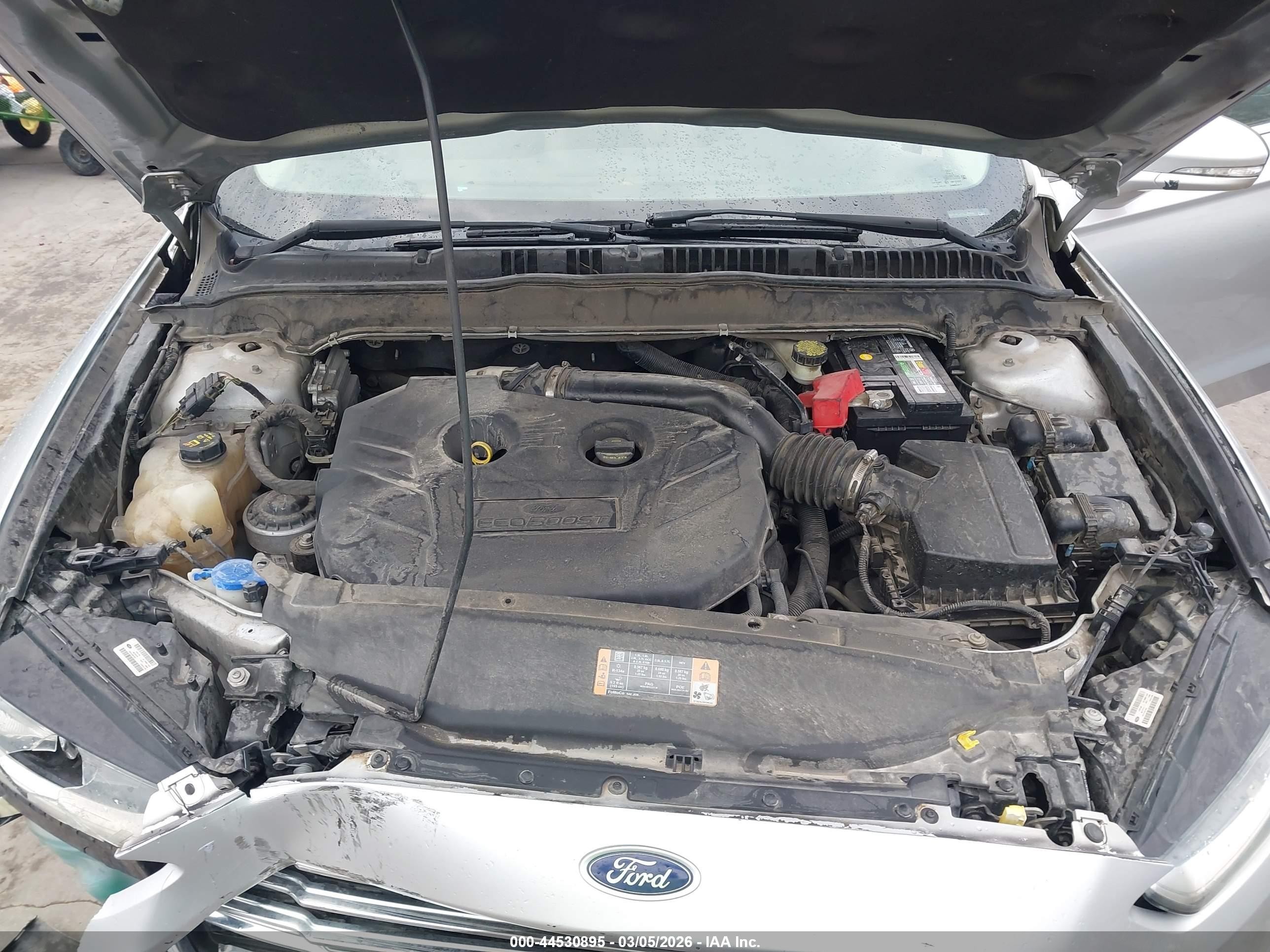2015 Ford Fusion Titanium Серый vin: 3FA6P0K92FR199858