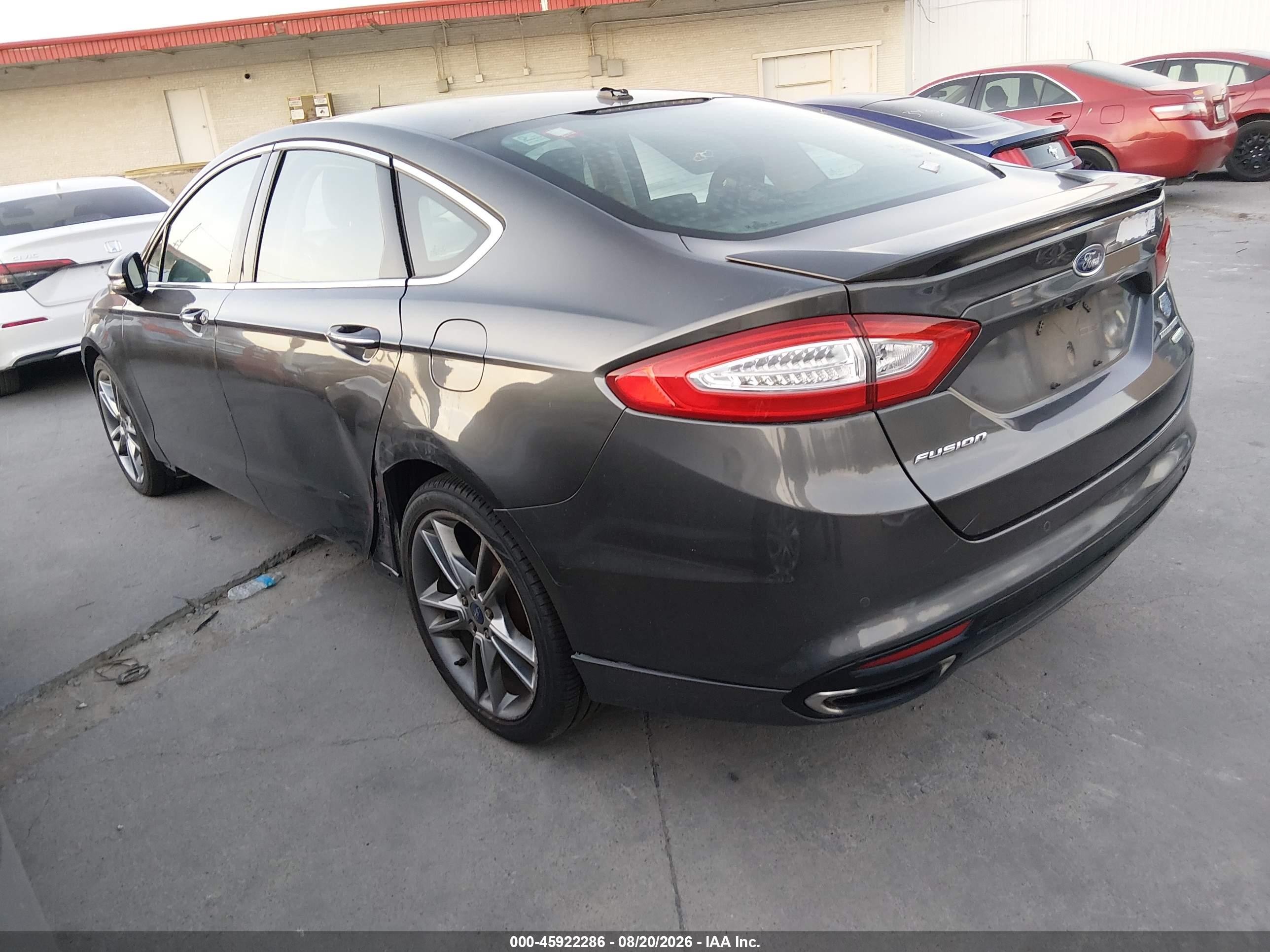 2015 Ford Fusion Titanium Gray vin: 3FA6P0K92FR205349