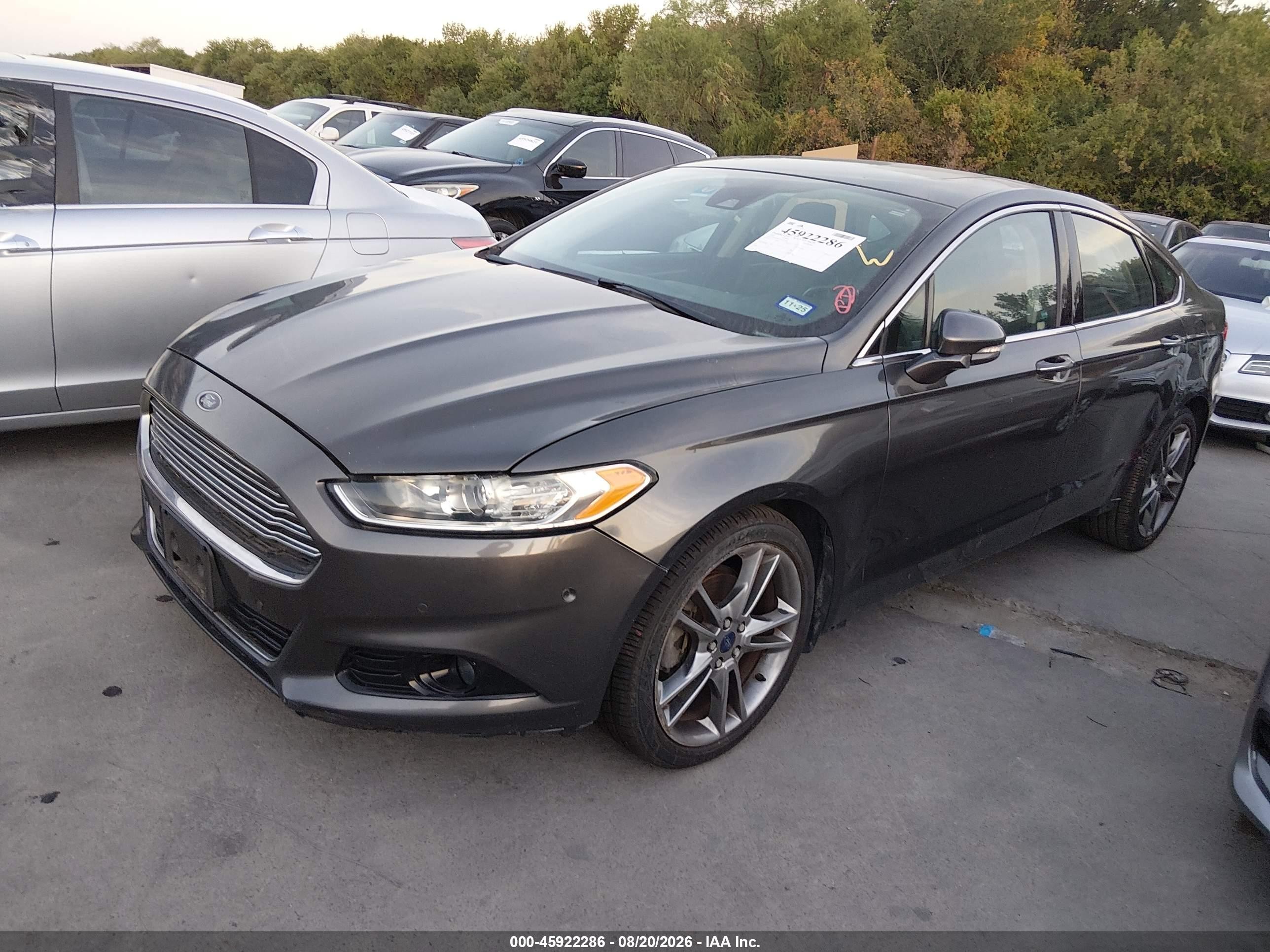 2015 Ford Fusion Titanium Gray vin: 3FA6P0K92FR205349