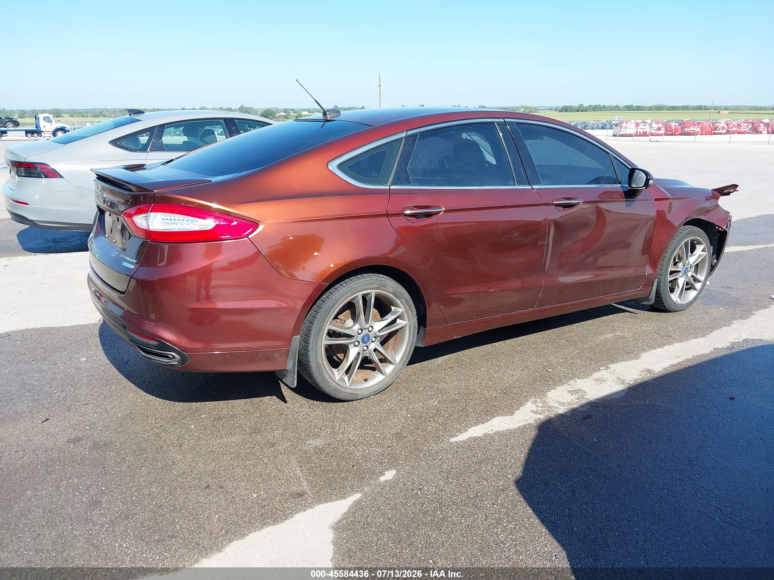 2015 Ford Fusion Titanium Maroon vin: 3FA6P0K92FR234205