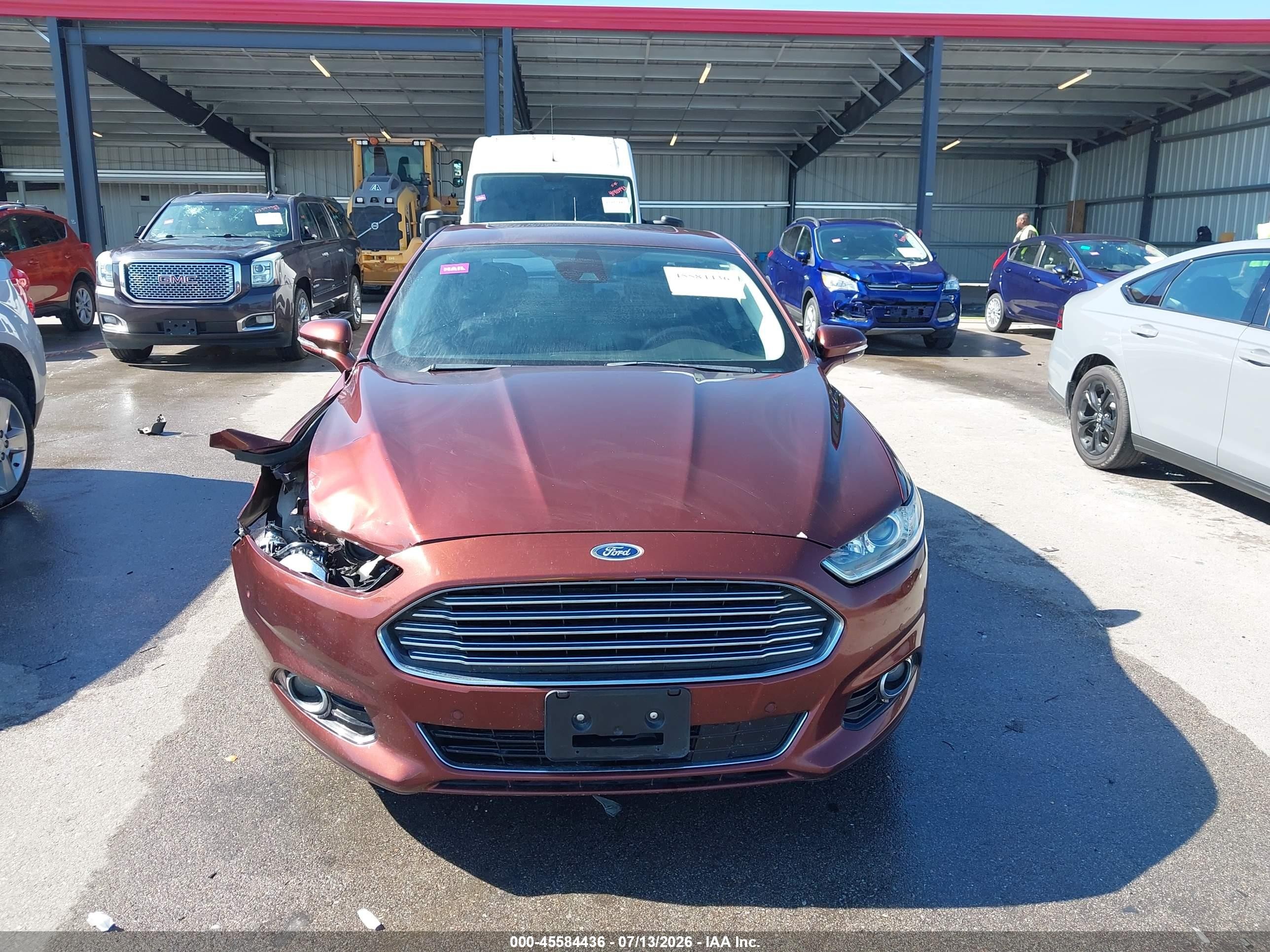 2015 Ford Fusion Titanium Maroon vin: 3FA6P0K92FR234205