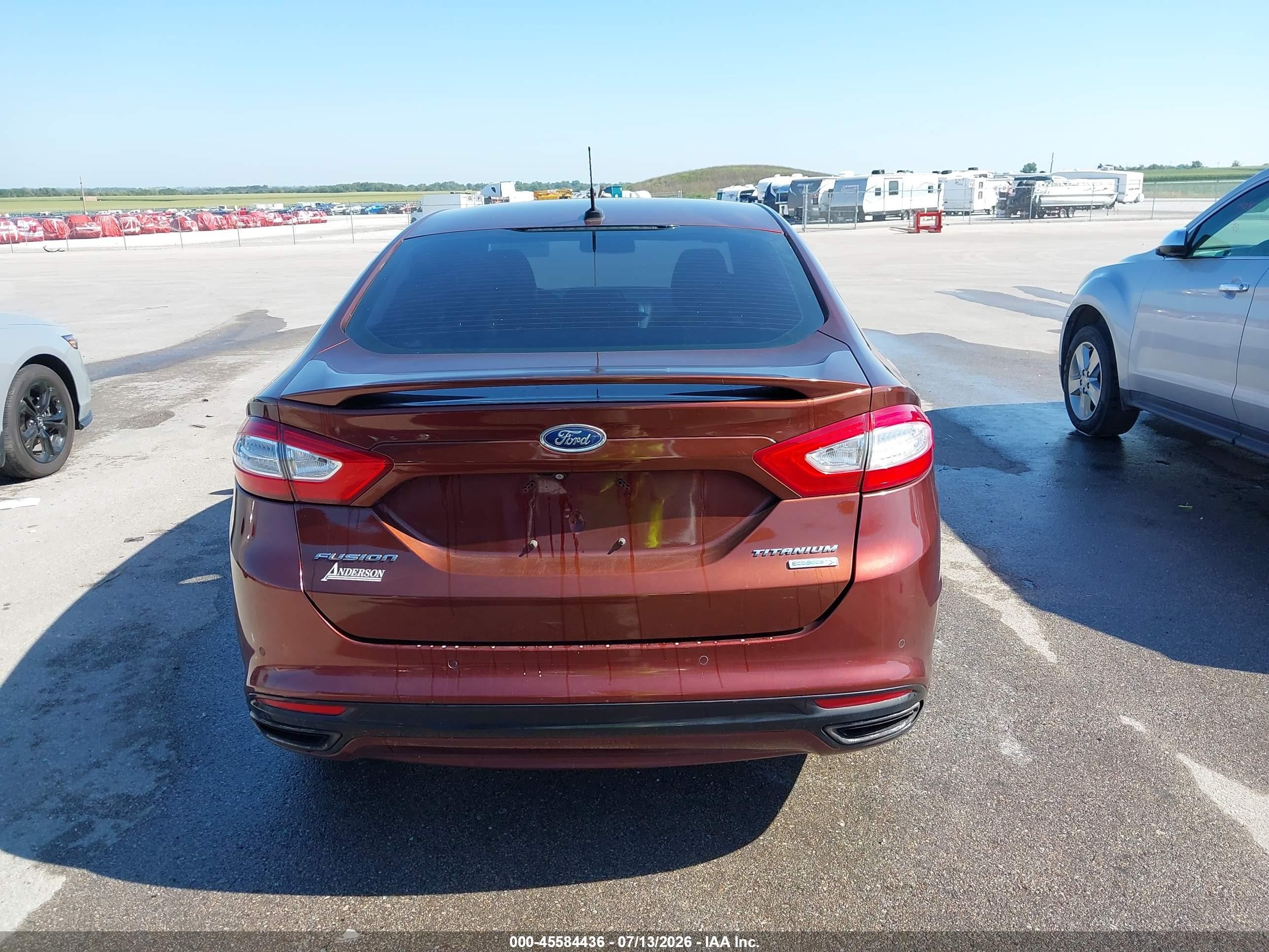 2015 Ford Fusion Titanium Maroon vin: 3FA6P0K92FR234205